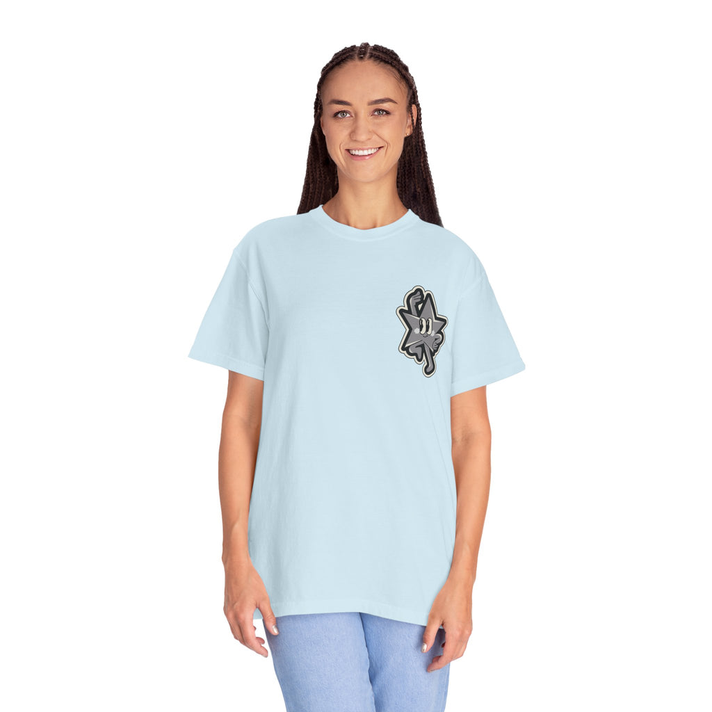 Garment-Dyed T-Shirt with 'Saved By Grace' Design