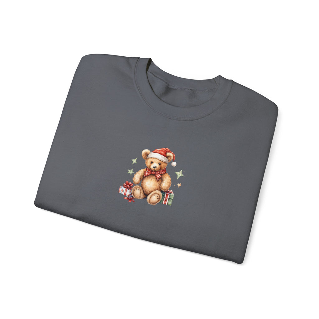 Christmas Teddy Sweatshirt – Cute Santa Bear Holiday Crewneck
