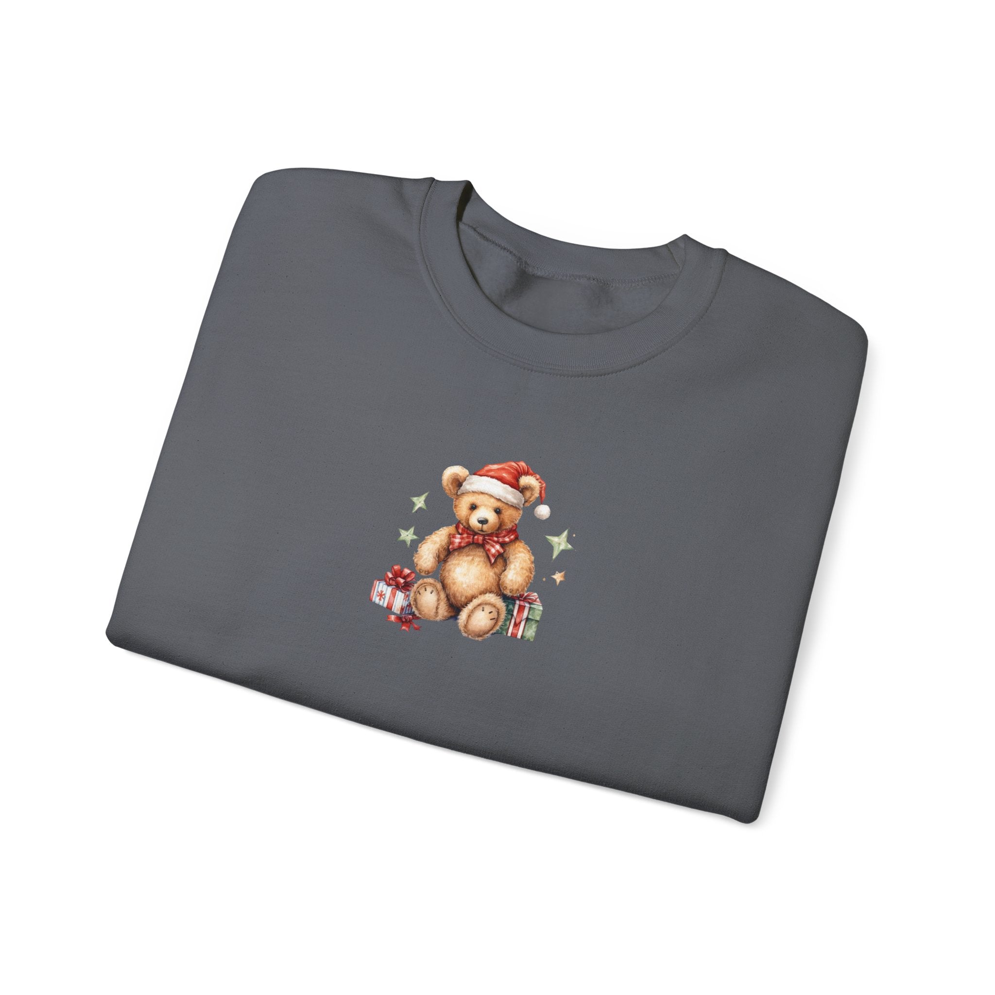 Christmas Teddy Sweatshirt – Cute Santa Bear Holiday Crewneck