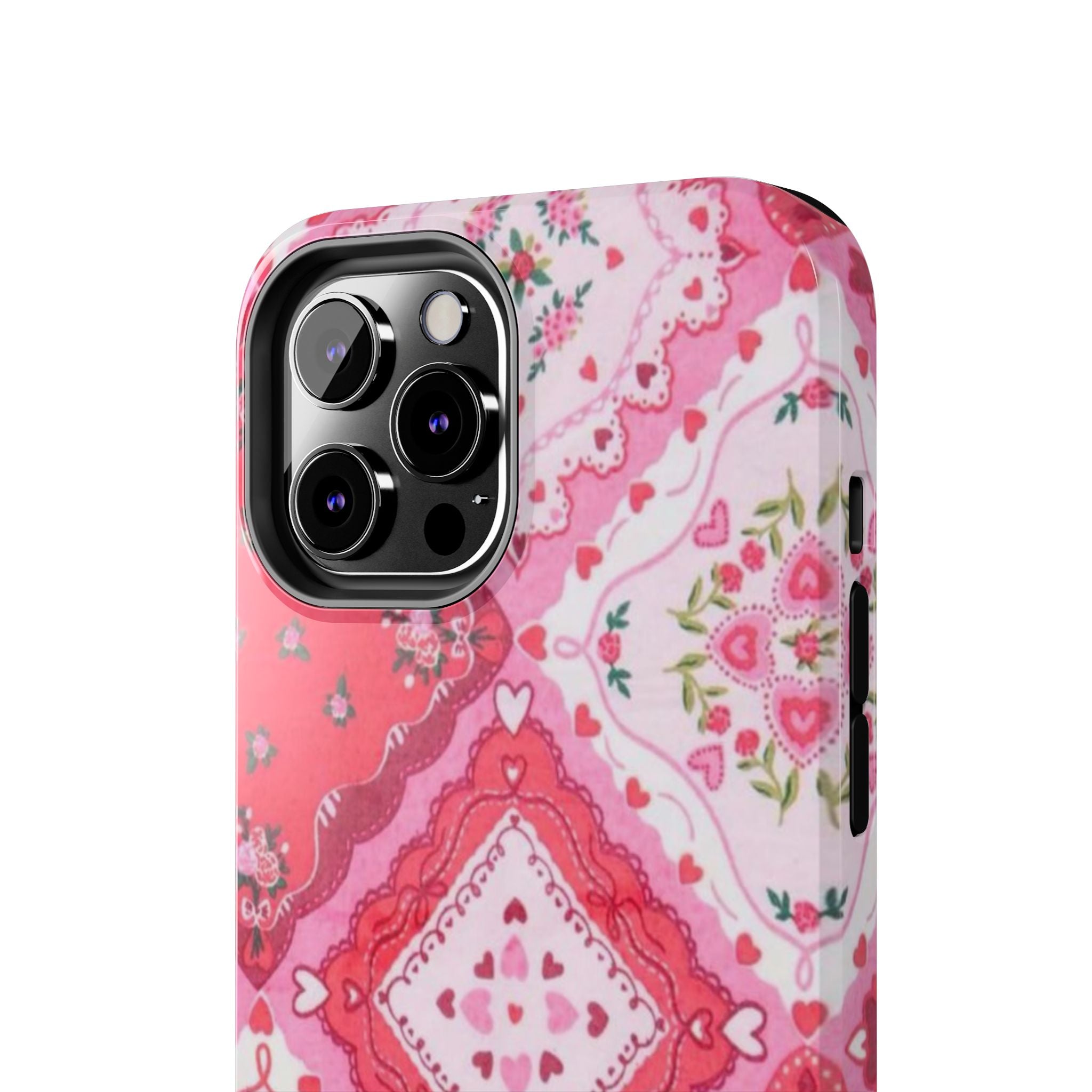 Pink Bandana Heart Tough Phone Case