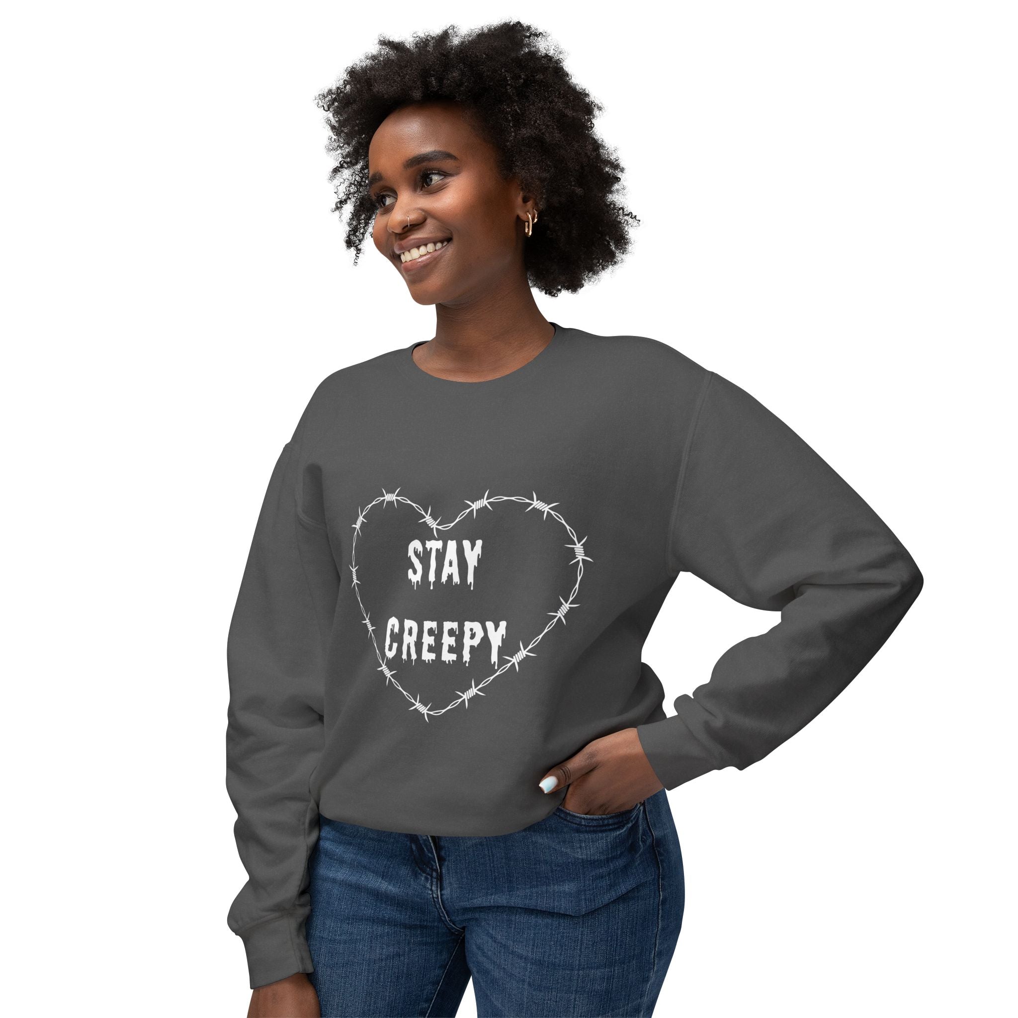 Stay Creepy Lightweight Crewneck Sweatshirt