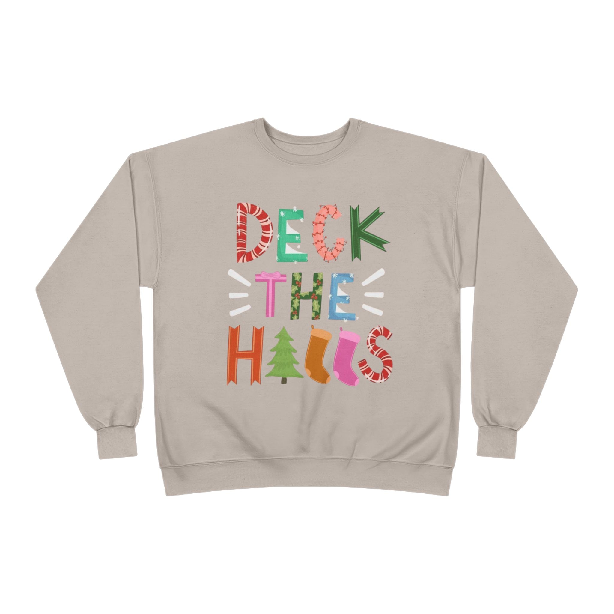 Festive EcoSmart Crewneck Sweatshirt - "Deck the Halls"