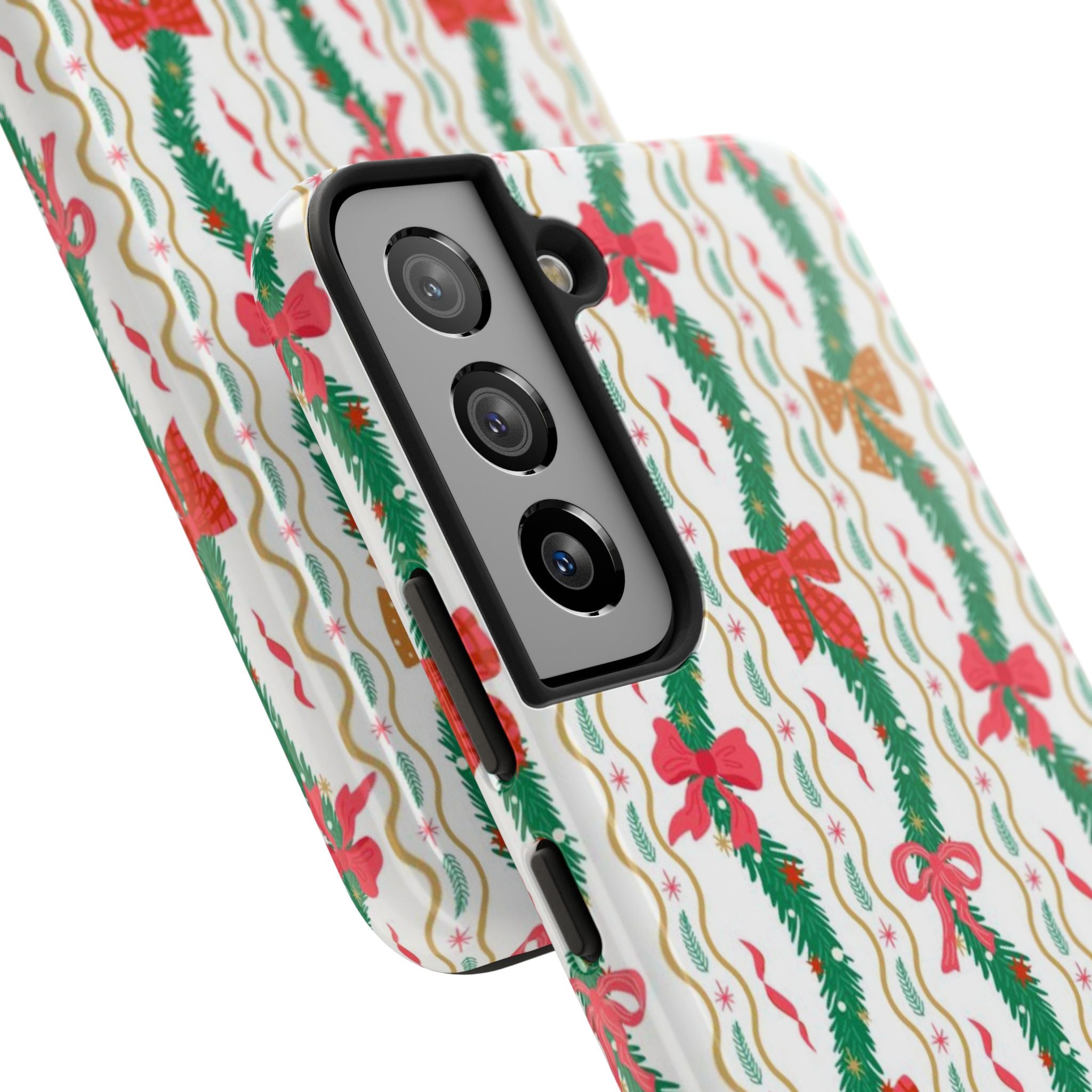 Festive Holiday Phone Cases with Cheerful Bows