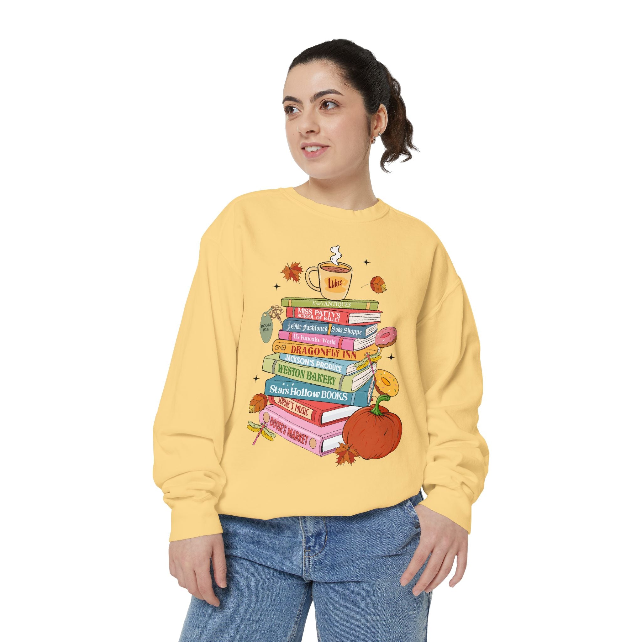 Gilmore Girls Book Girl Garment-Dyed Sweatshirt