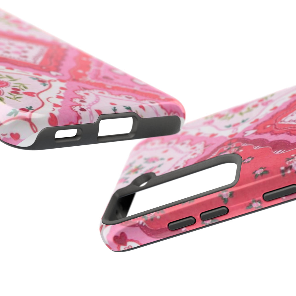 Pink Bandana Heart Tough Phone Case