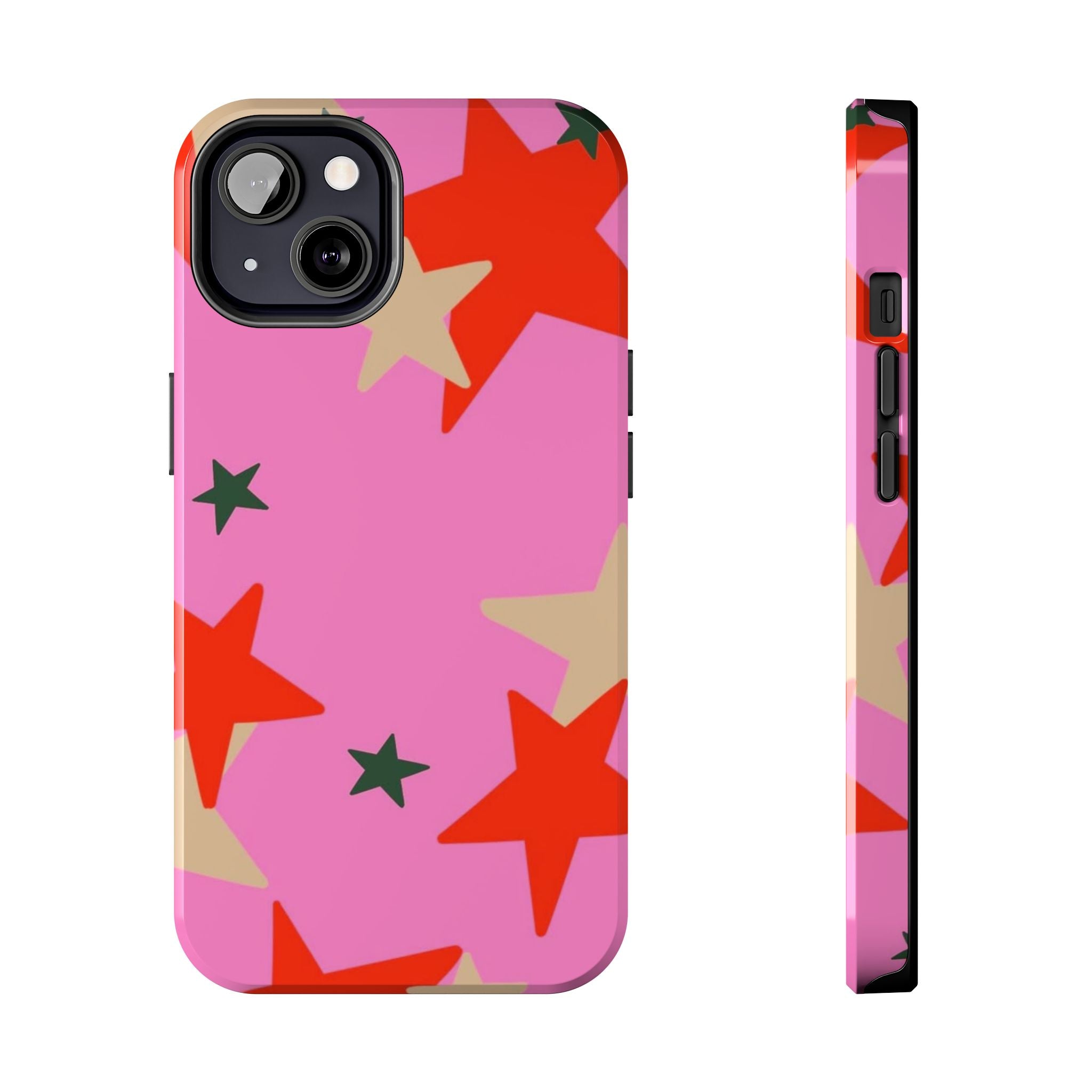 Pink Star Pattern Tough Phone Case