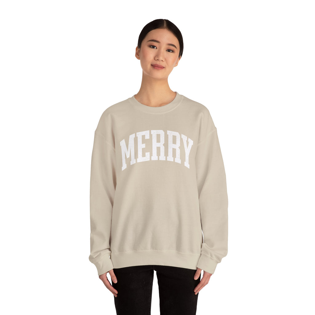 Merry Crewneck Sweatshirt for Holiday