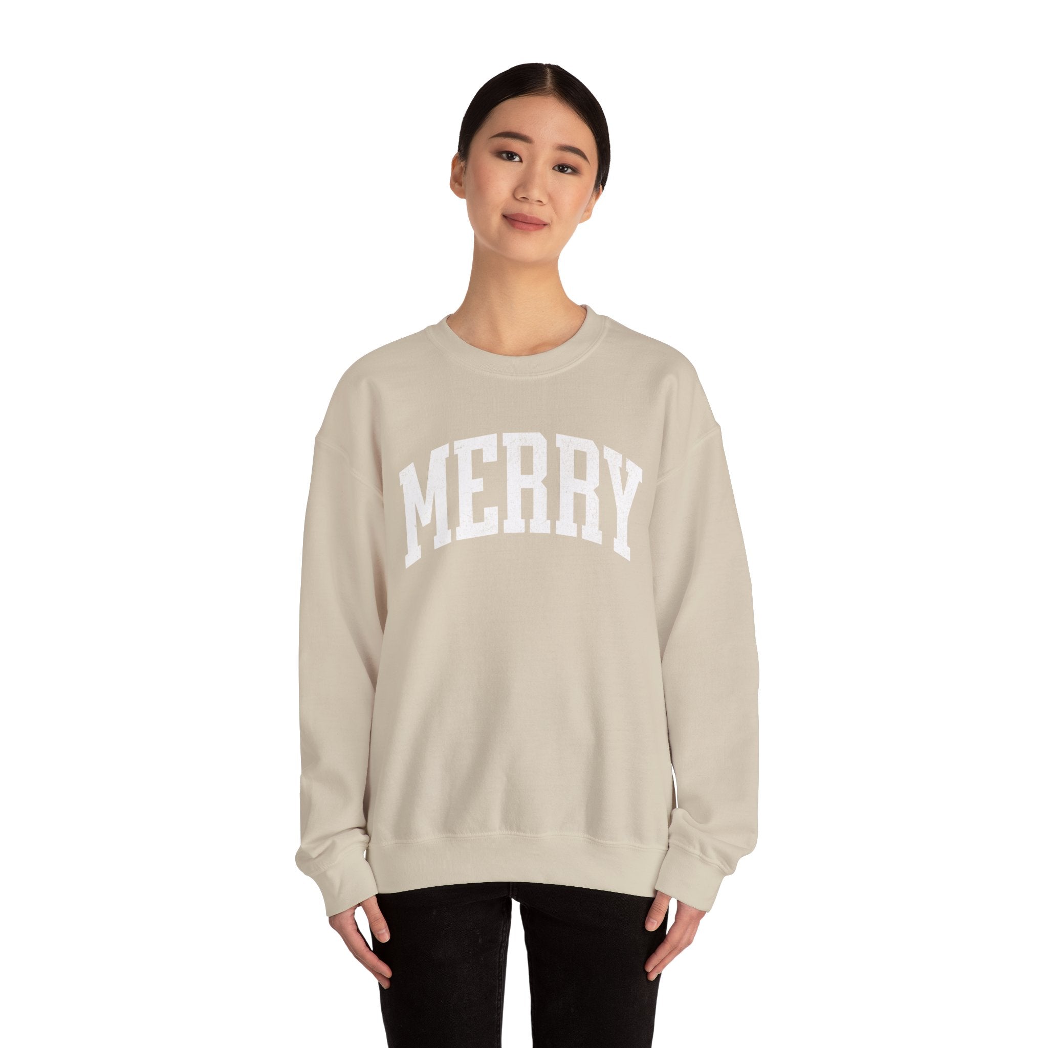 Merry Crewneck Sweatshirt for Holiday