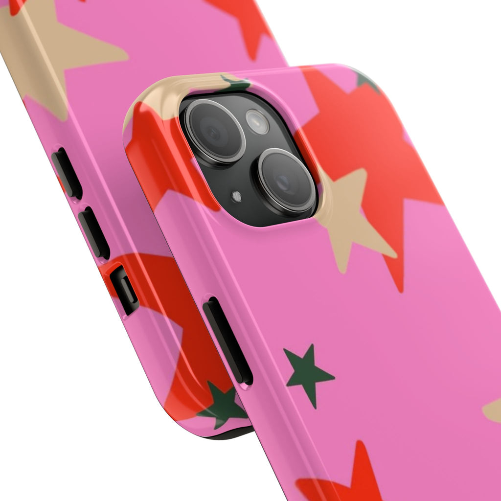 Pink Star Pattern Tough Phone Case