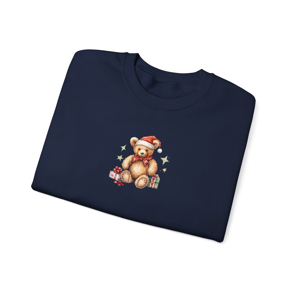 Christmas Teddy Sweatshirt – Cute Santa Bear Holiday Crewneck