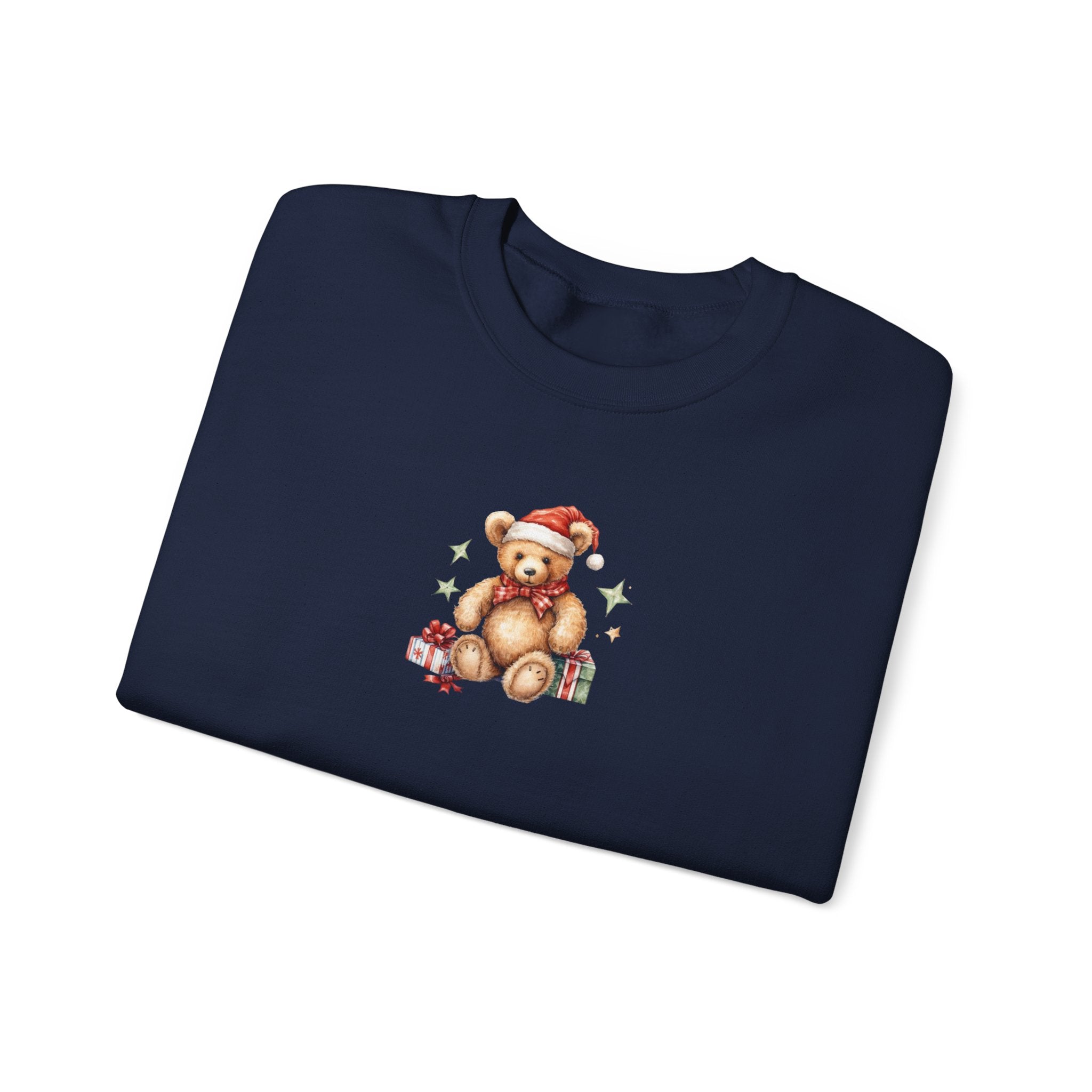 Christmas Teddy Sweatshirt – Cute Santa Bear Holiday Crewneck