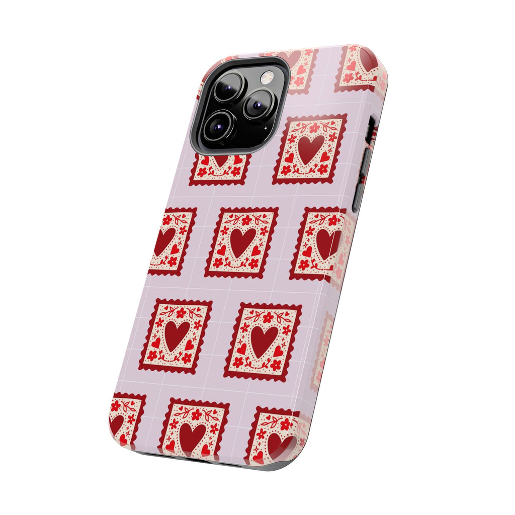 Red Heart Stamp Tough Phone Case
