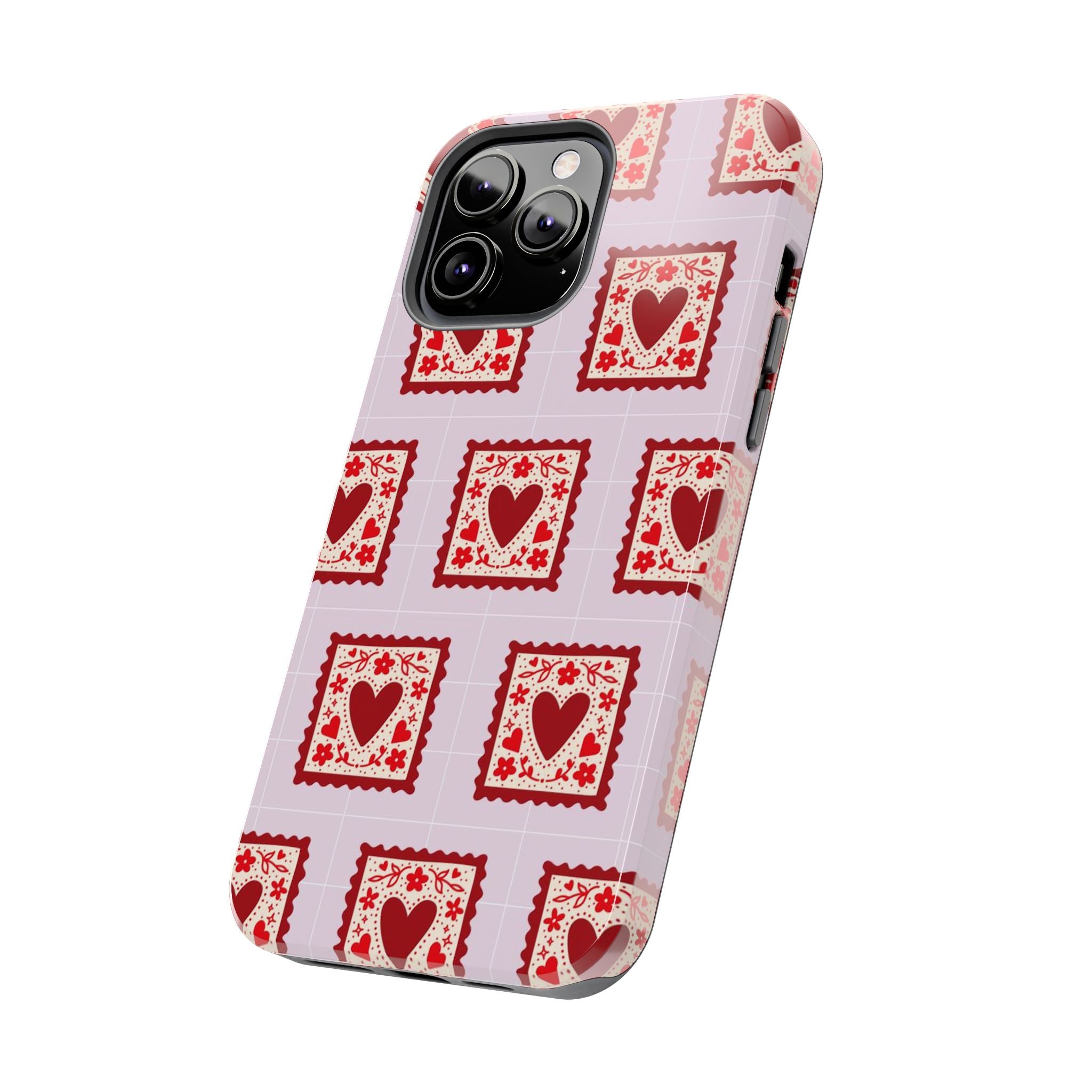 Red Heart Stamp Tough Phone Case