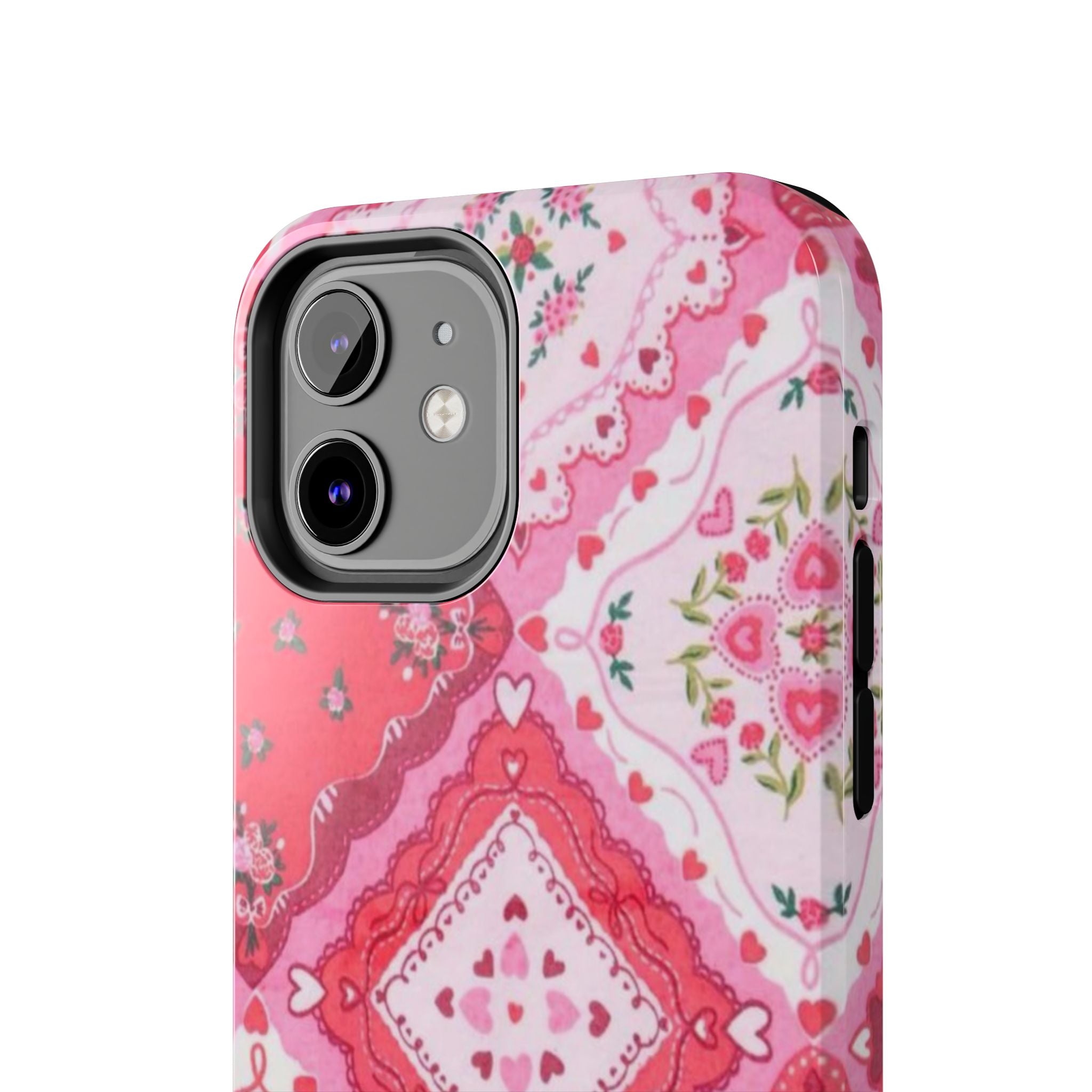 Pink Bandana Heart Tough Phone Case