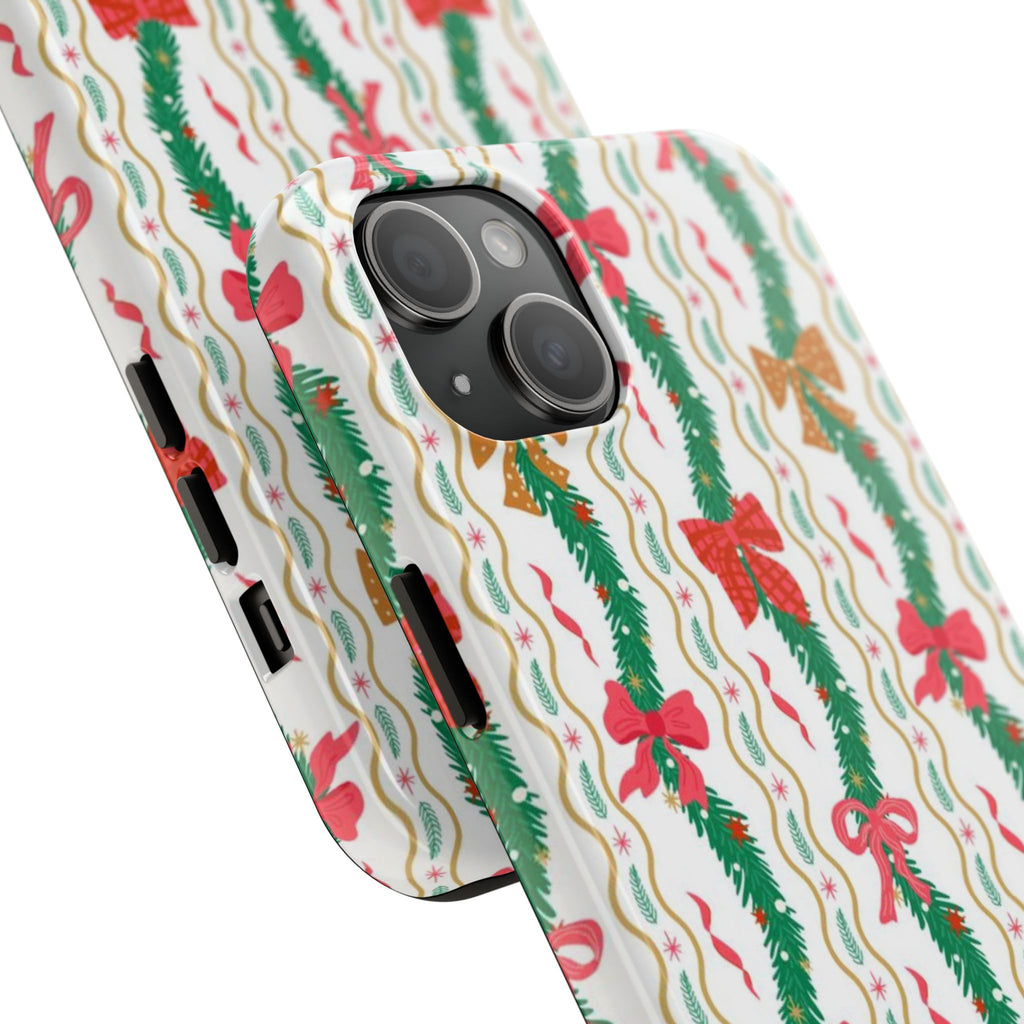 Festive Holiday Phone Cases with Cheerful Bows