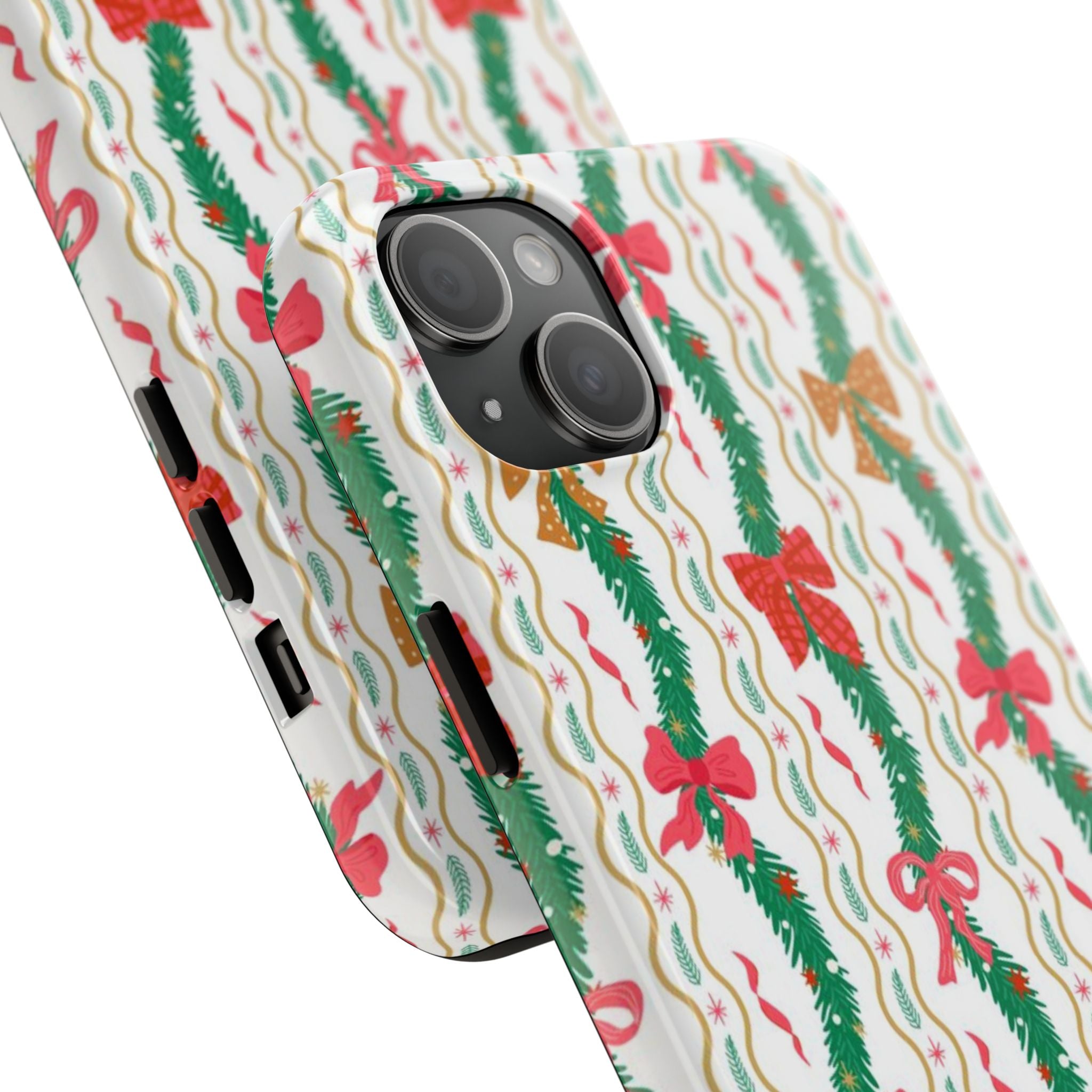 Festive Holiday Phone Cases with Cheerful Bows