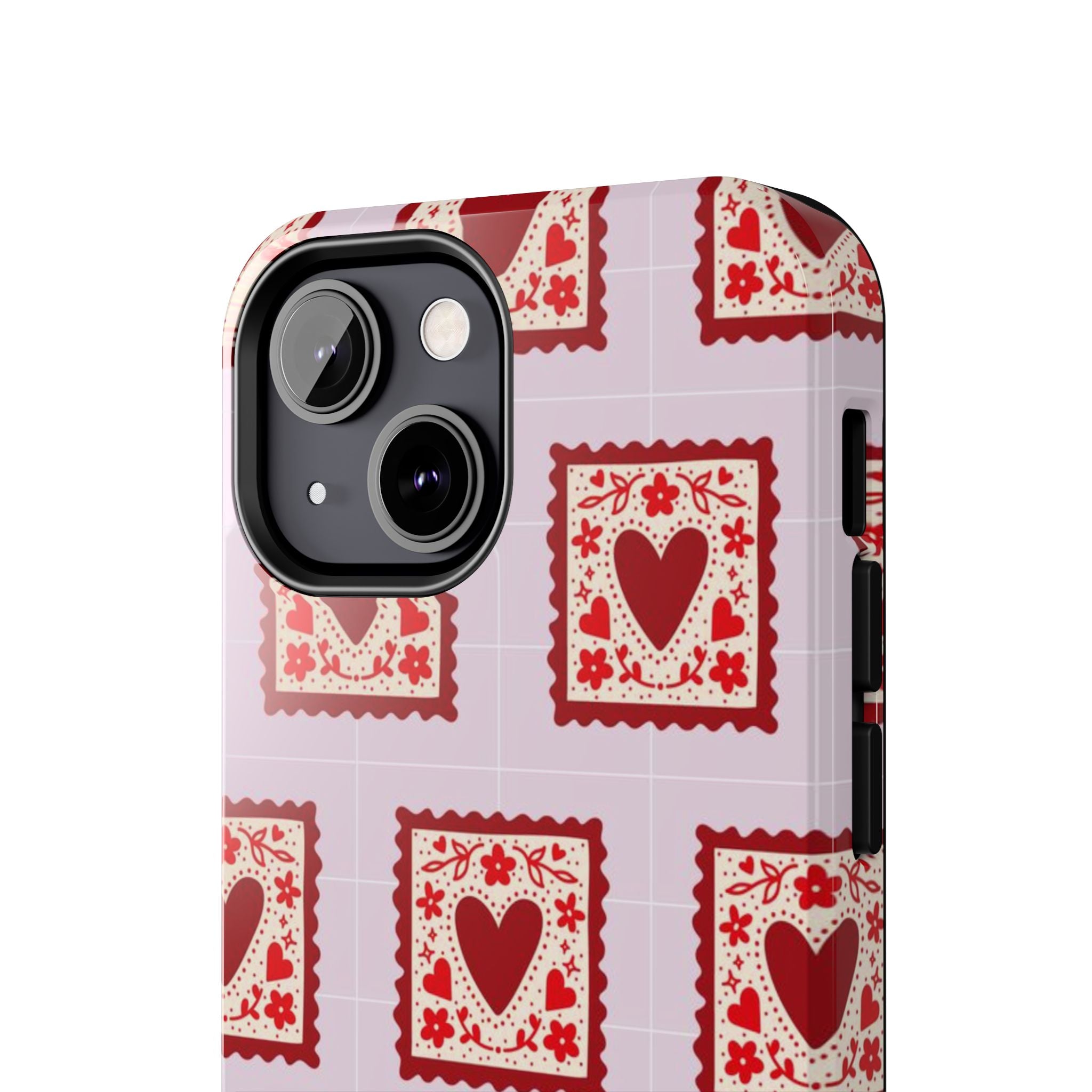 Red Heart Stamp Tough Phone Case