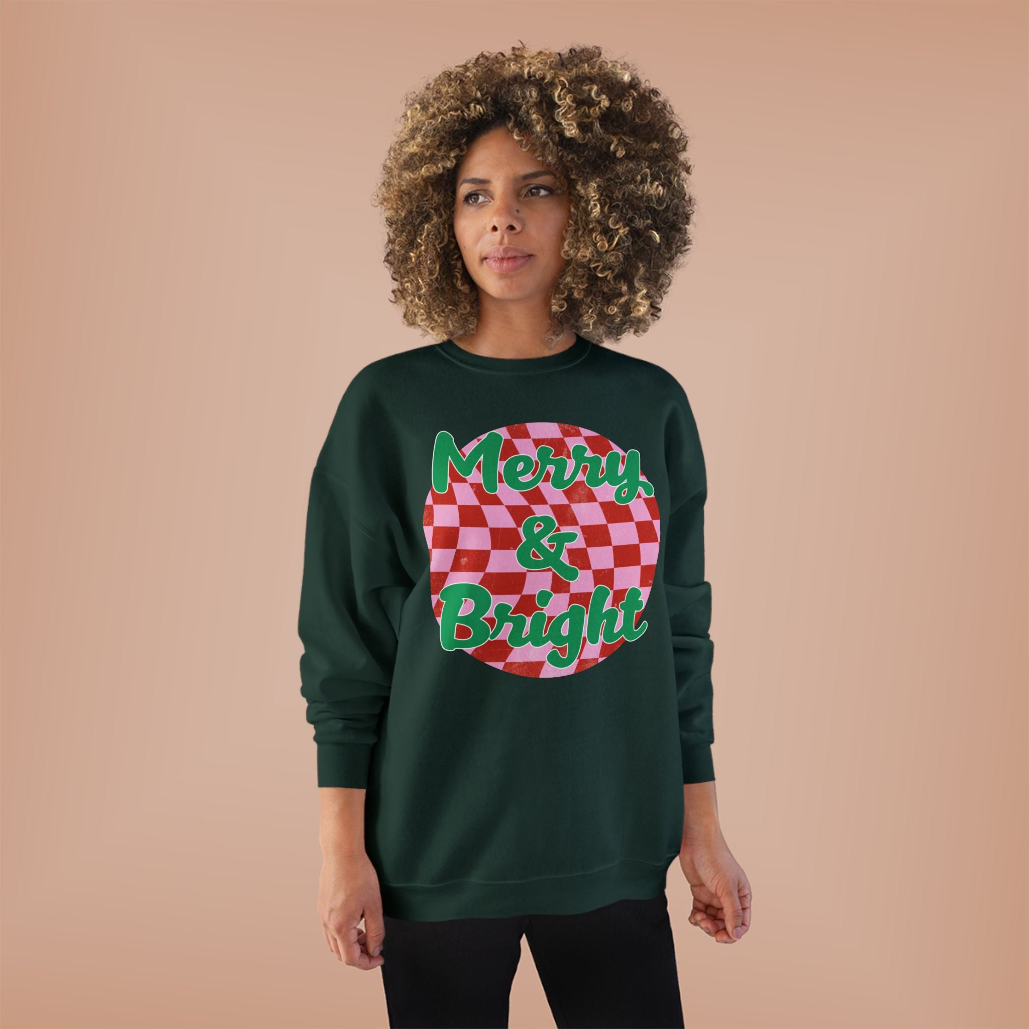 Merry & Bright Eco-Friendly Crewneck Sweatshirt