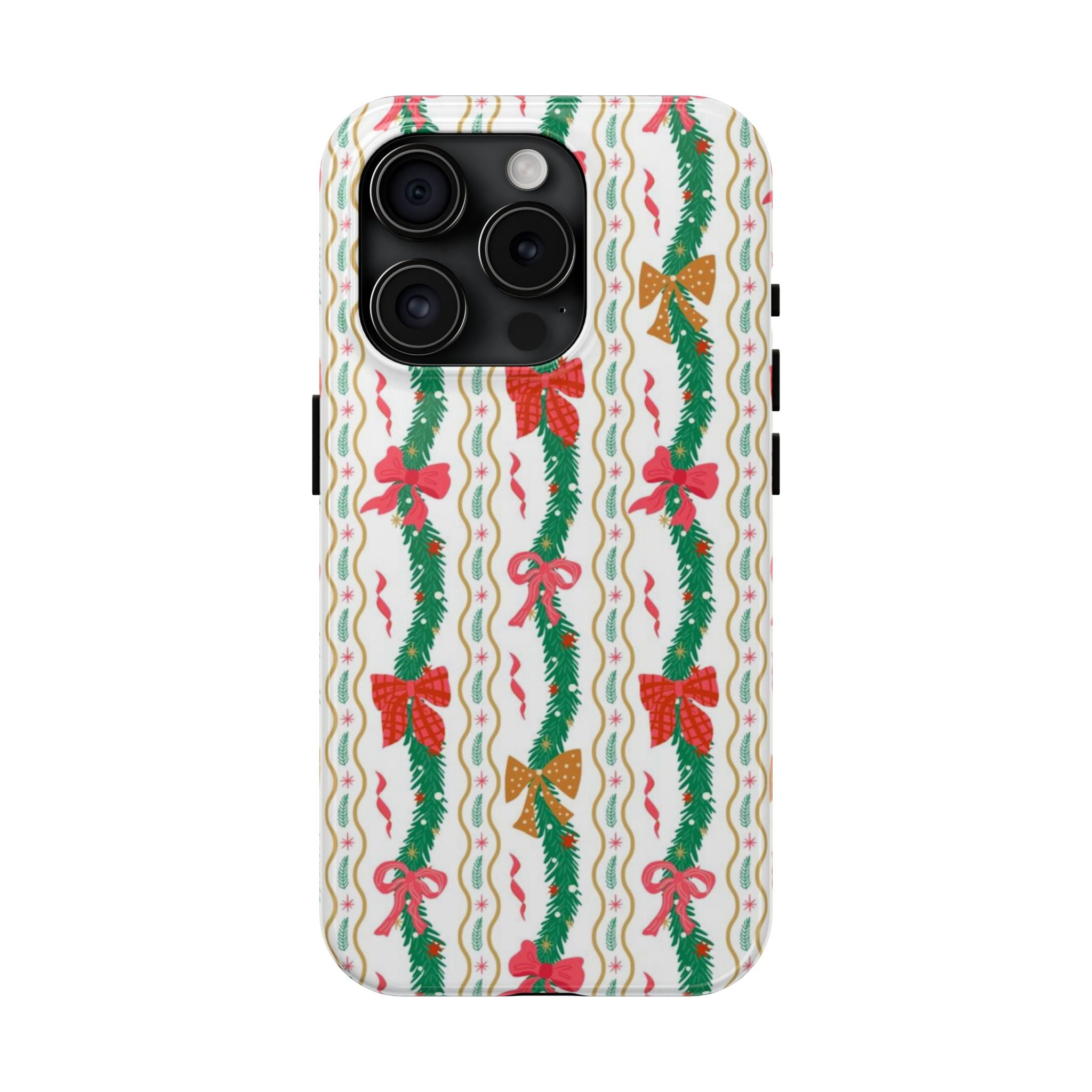 Festive Holiday Phone Cases with Cheerful Bows