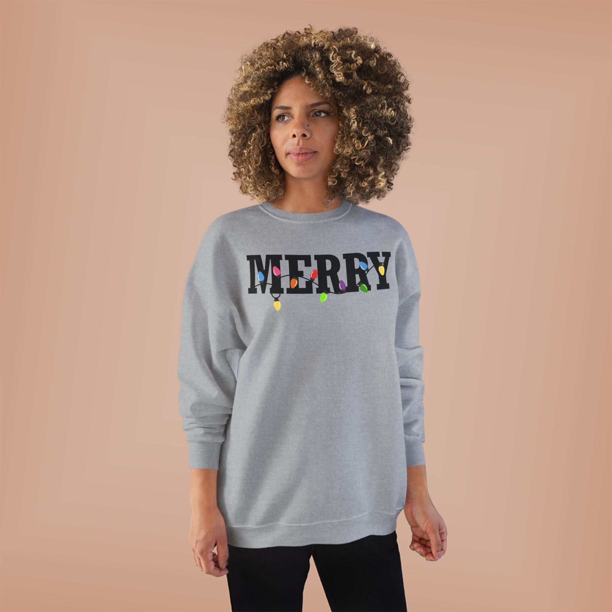 Merry Lights EcoSmart Crewneck Sweatshirt