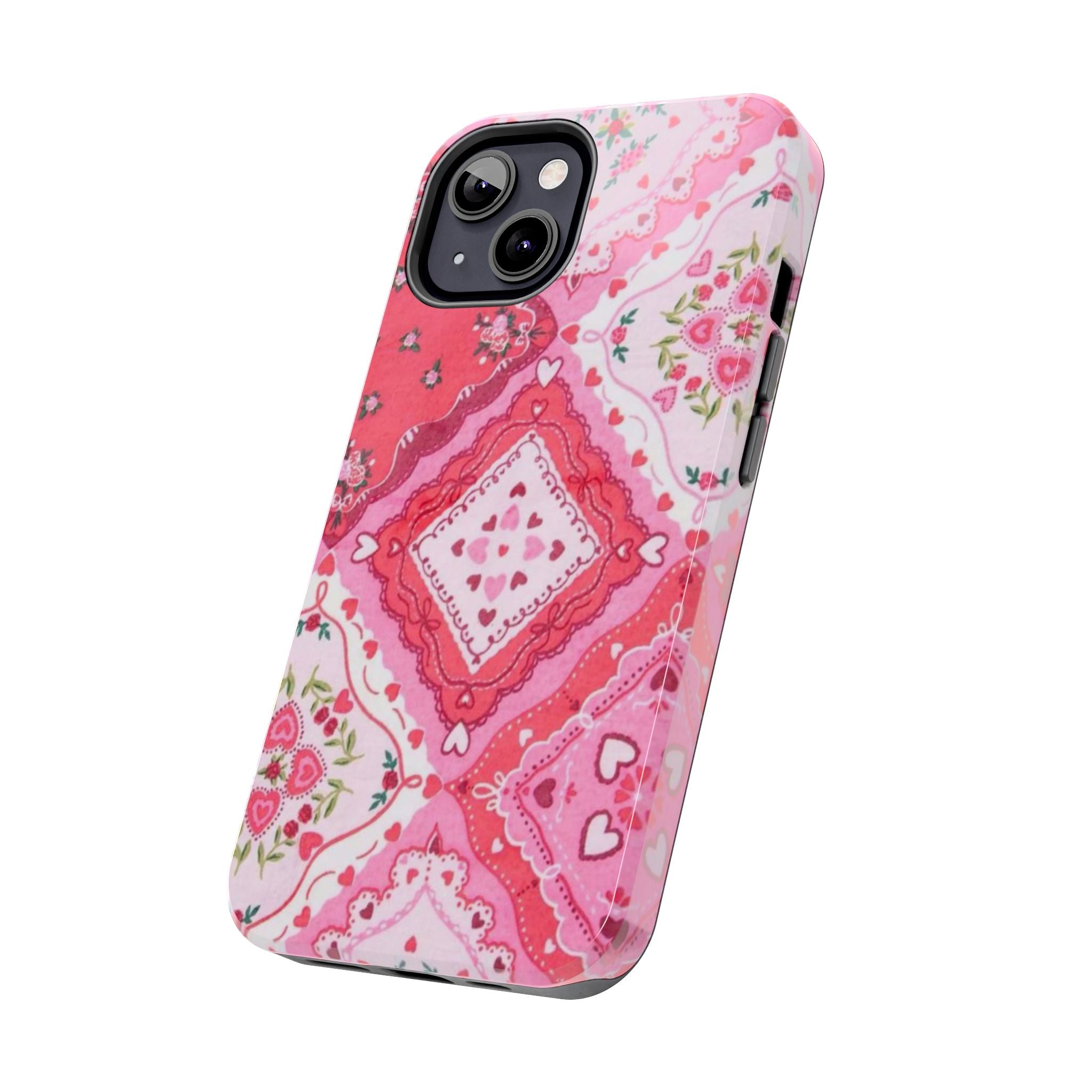 Pink Bandana Heart Tough Phone Case