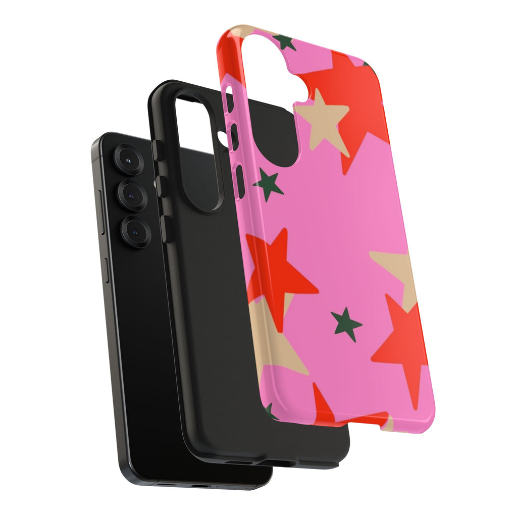 Pink Star Pattern Tough Phone Case