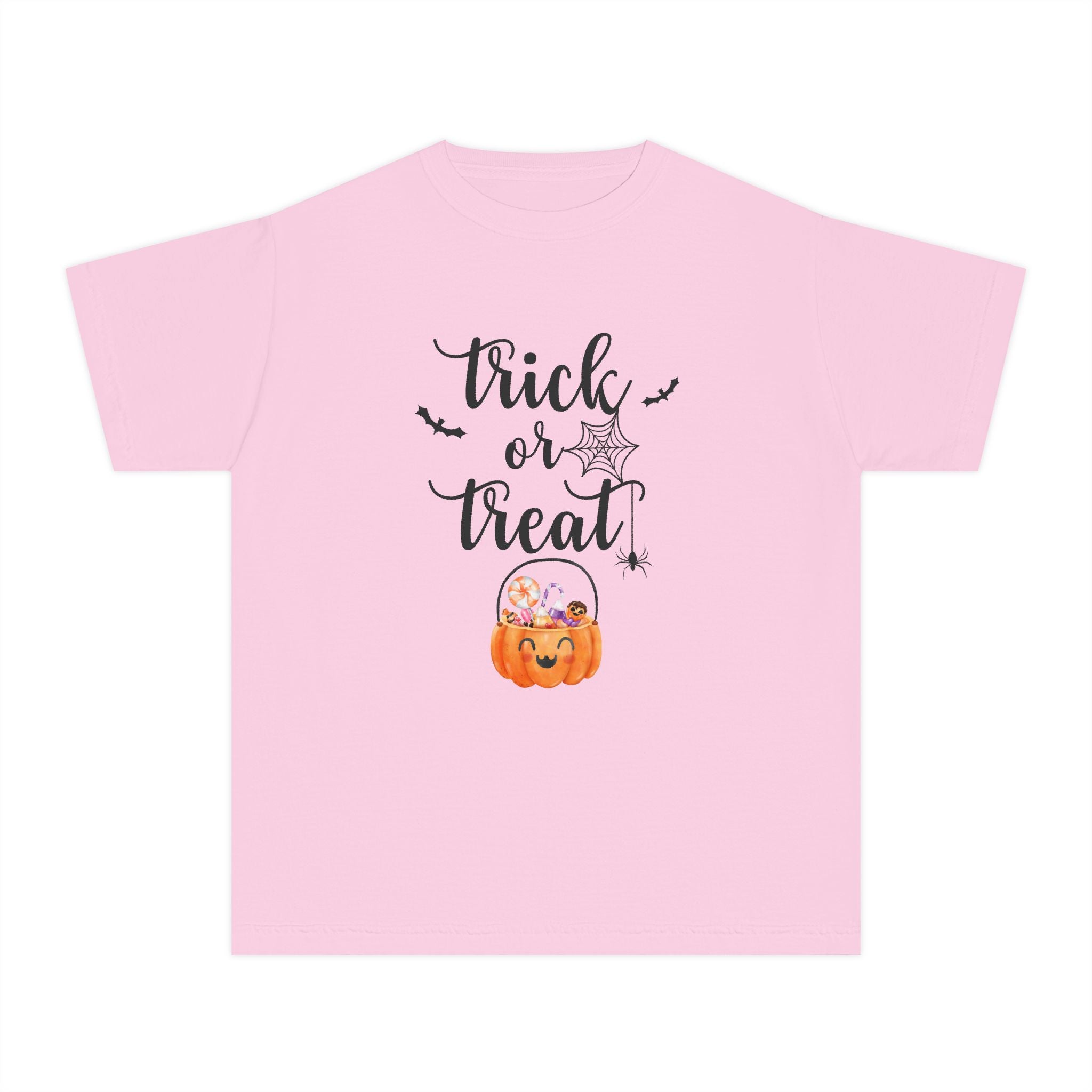 Trick or Treat Youth Tee - Halloween Shirt, Kids Halloween Tee