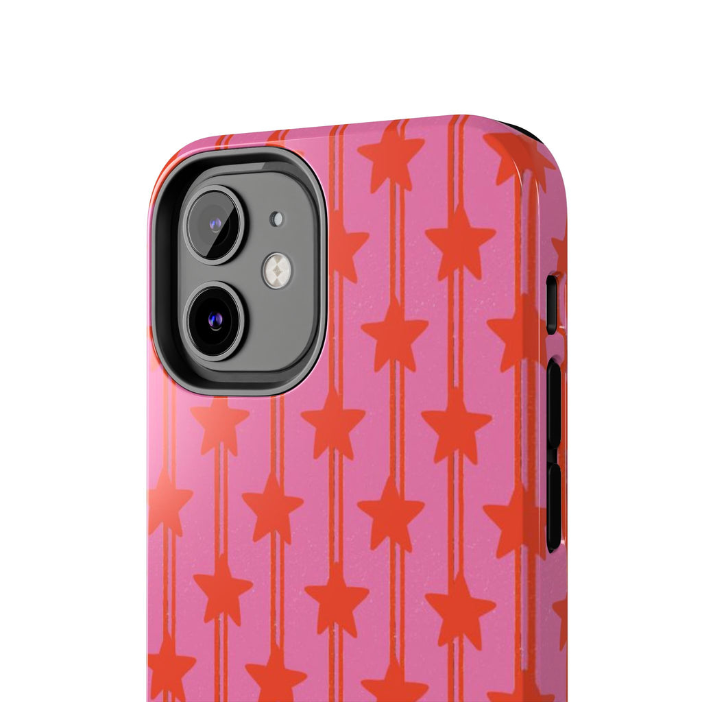 Pink Star Stripe Tough Phone Case