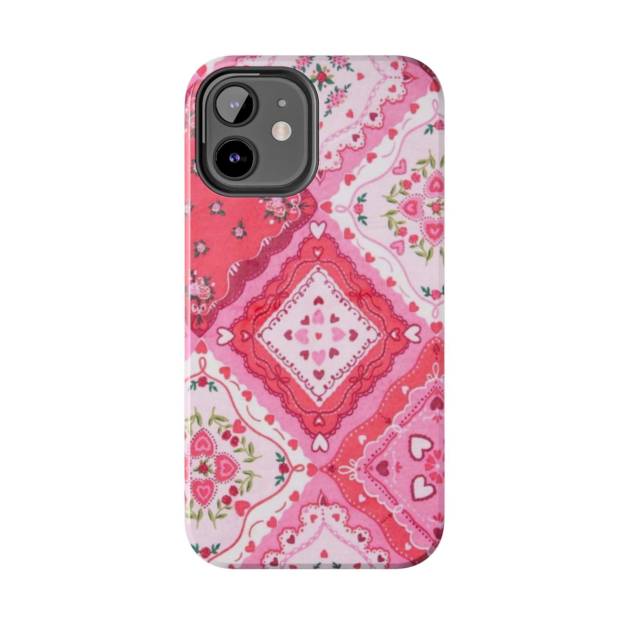 Pink Bandana Heart Tough Phone Case