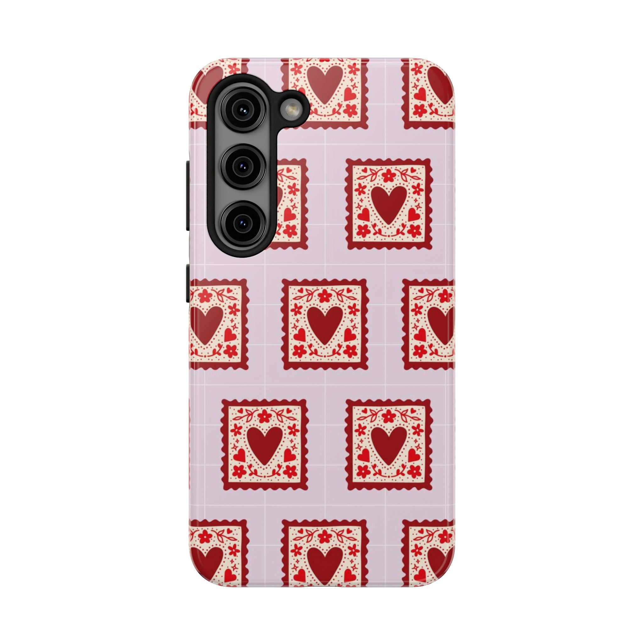 Red Heart Stamp Tough Phone Case