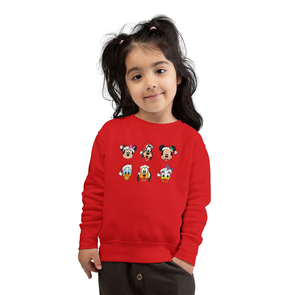 Toddler Sweatshirt - Cute Christmas Cartoon Characters