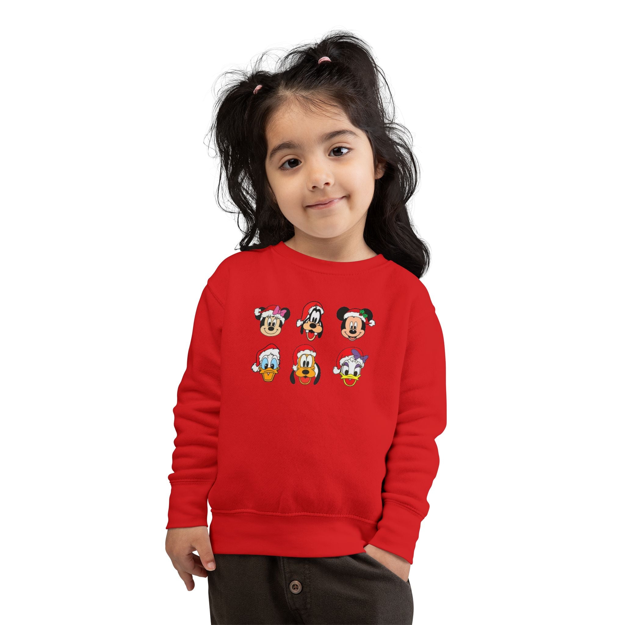 Toddler Sweatshirt - Cute Christmas Cartoon Characters