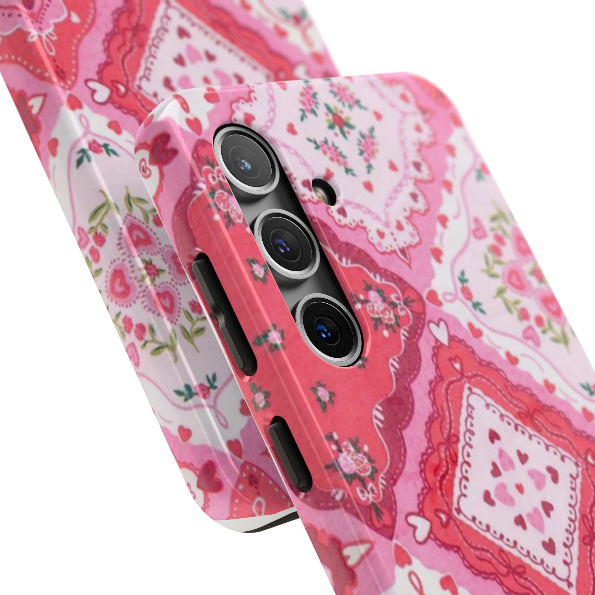 Pink Bandana Heart Tough Phone Case