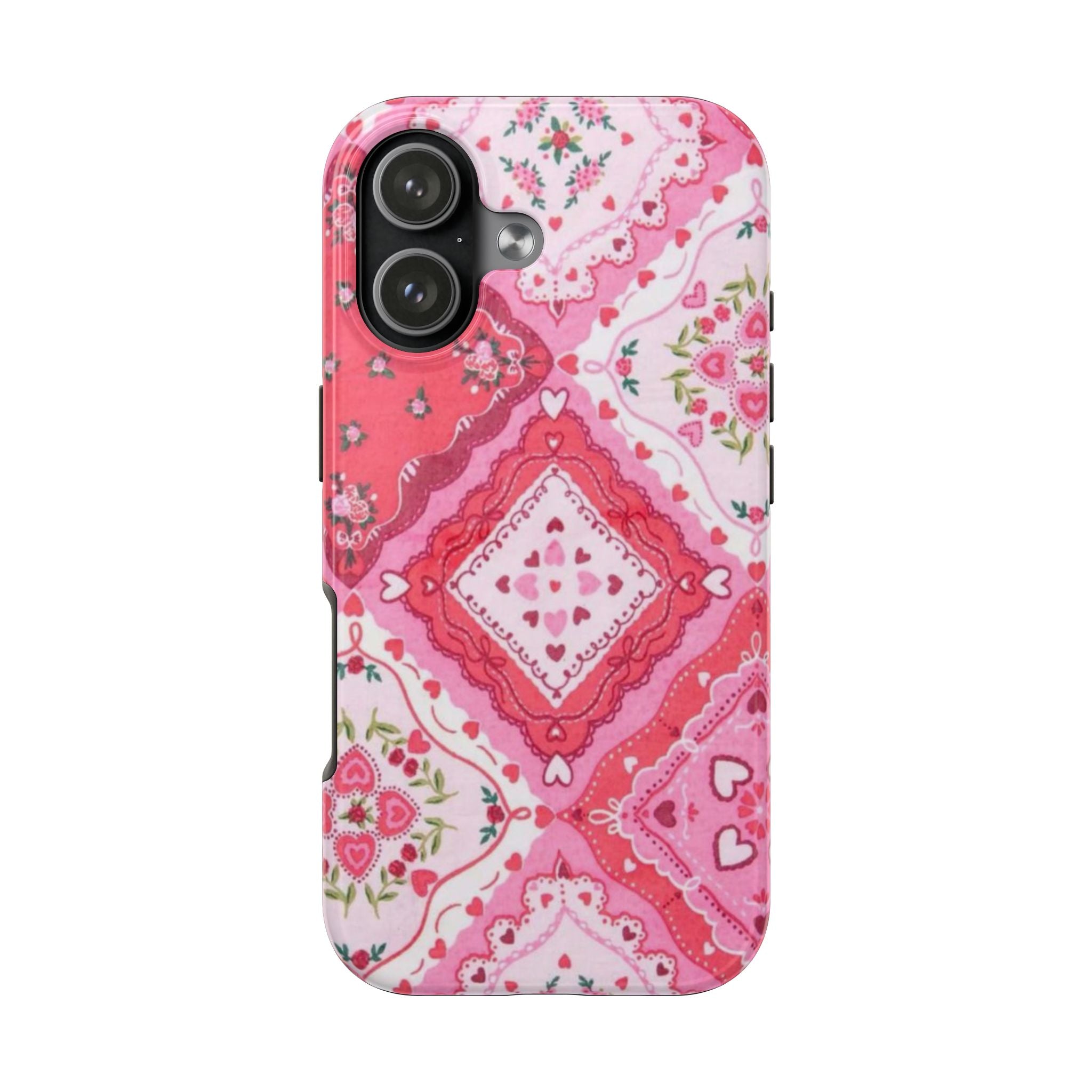 Pink Bandana Heart Tough Phone Case