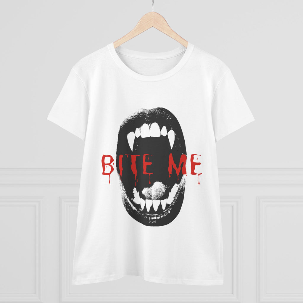 Spooky Graphic Tee, Halloween Shirt, Bite Me Design T-Shirt, Casual Wear, Horror Fan Apparel, Unique Gift Idea
