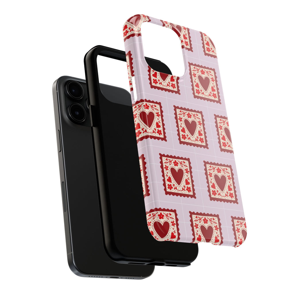 Red Heart Stamp Tough Phone Case