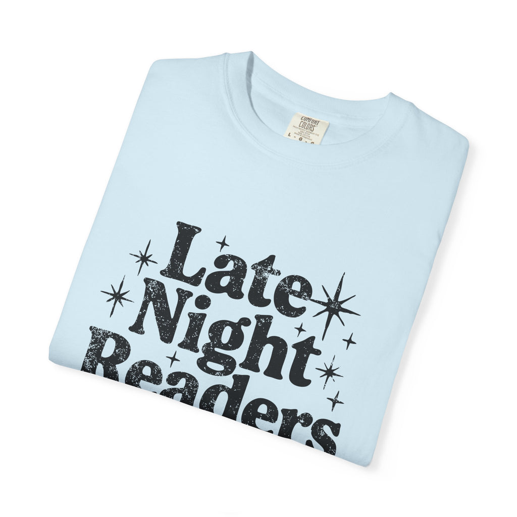 Late Night Readers Club Unisex T-Shirt | Cozy Book Lover's Tee for Night Owls, Perfect Gift for Readers & Bookworms