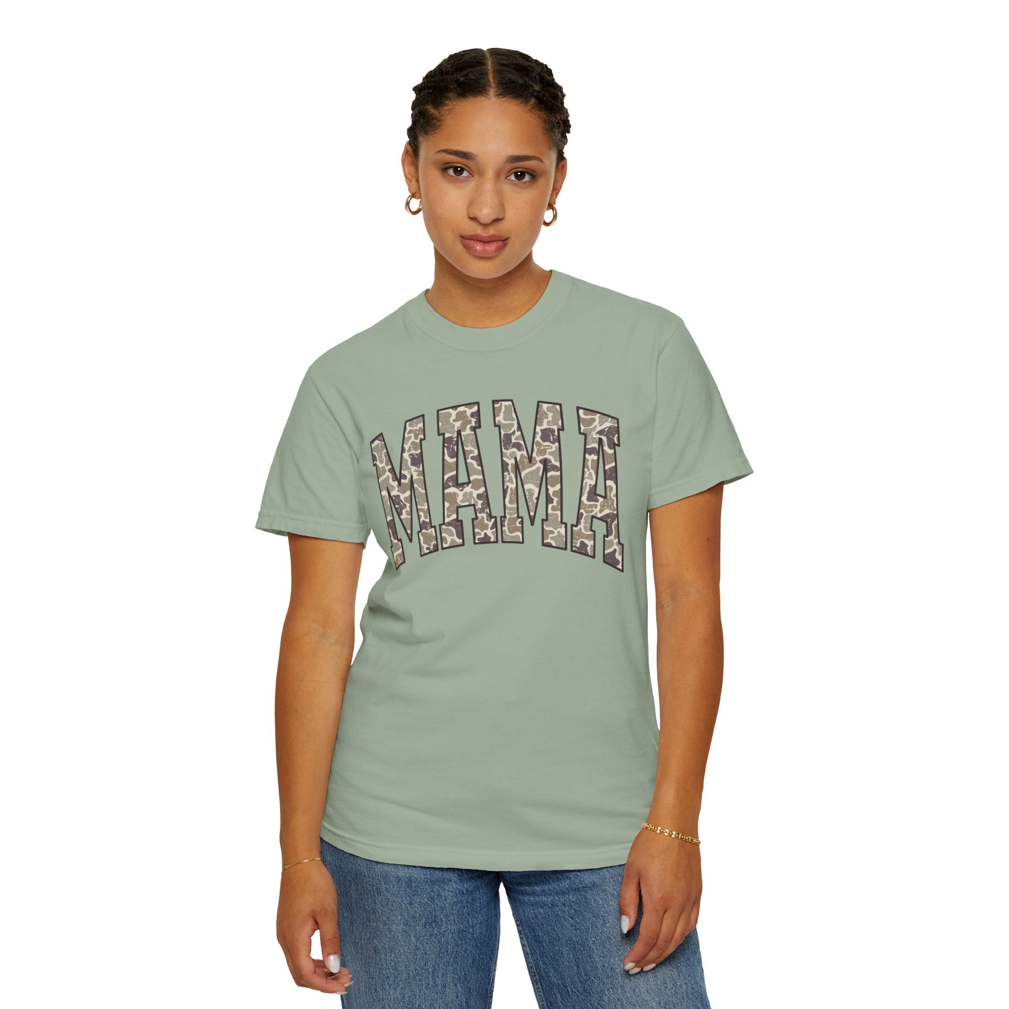 Camo Mama T-Shirt, Perfect Gift for Moms, Casual Everyday Wear, Summer Fashion, Great for Mother's Day