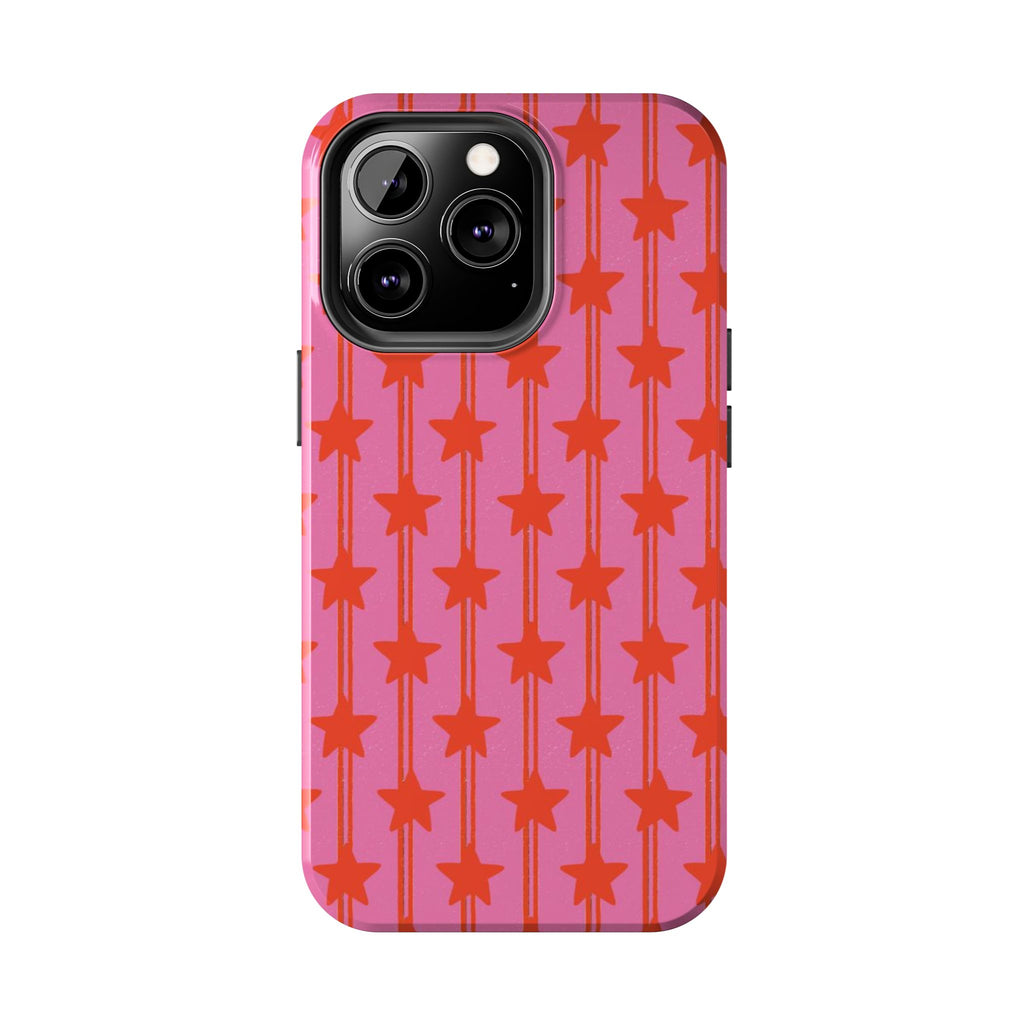 Pink Star Stripe Tough Phone Case
