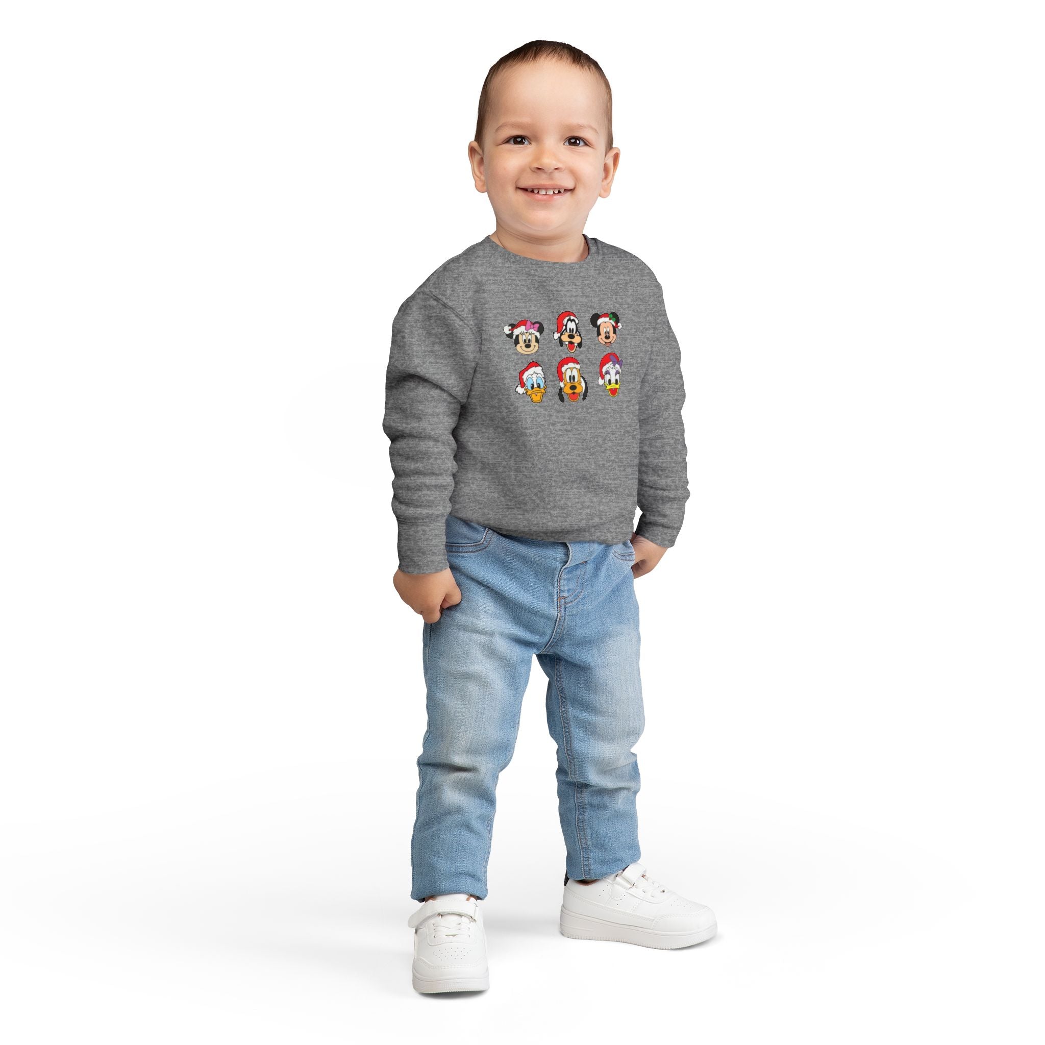 Toddler Sweatshirt - Cute Christmas Cartoon Characters