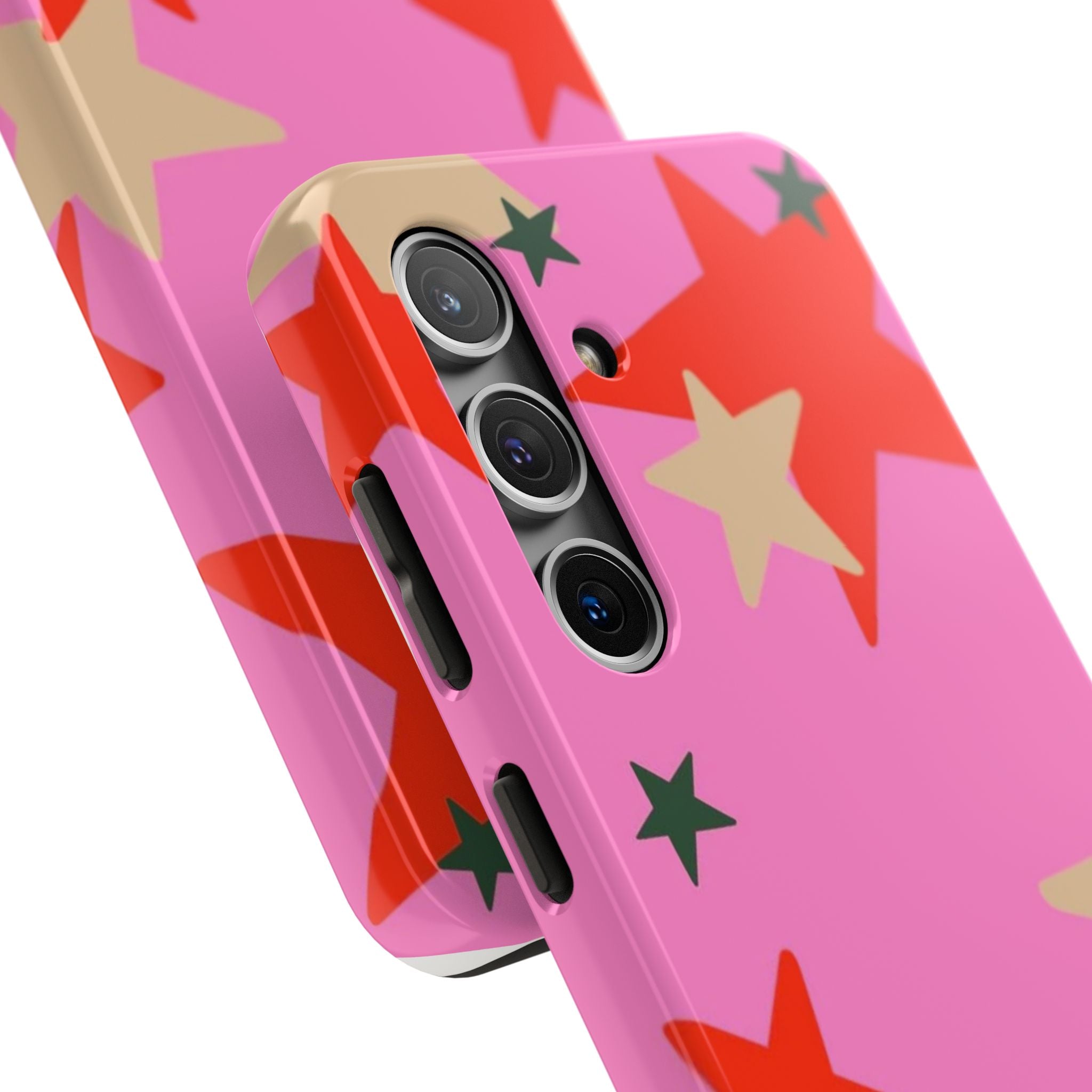 Pink Star Pattern Tough Phone Case