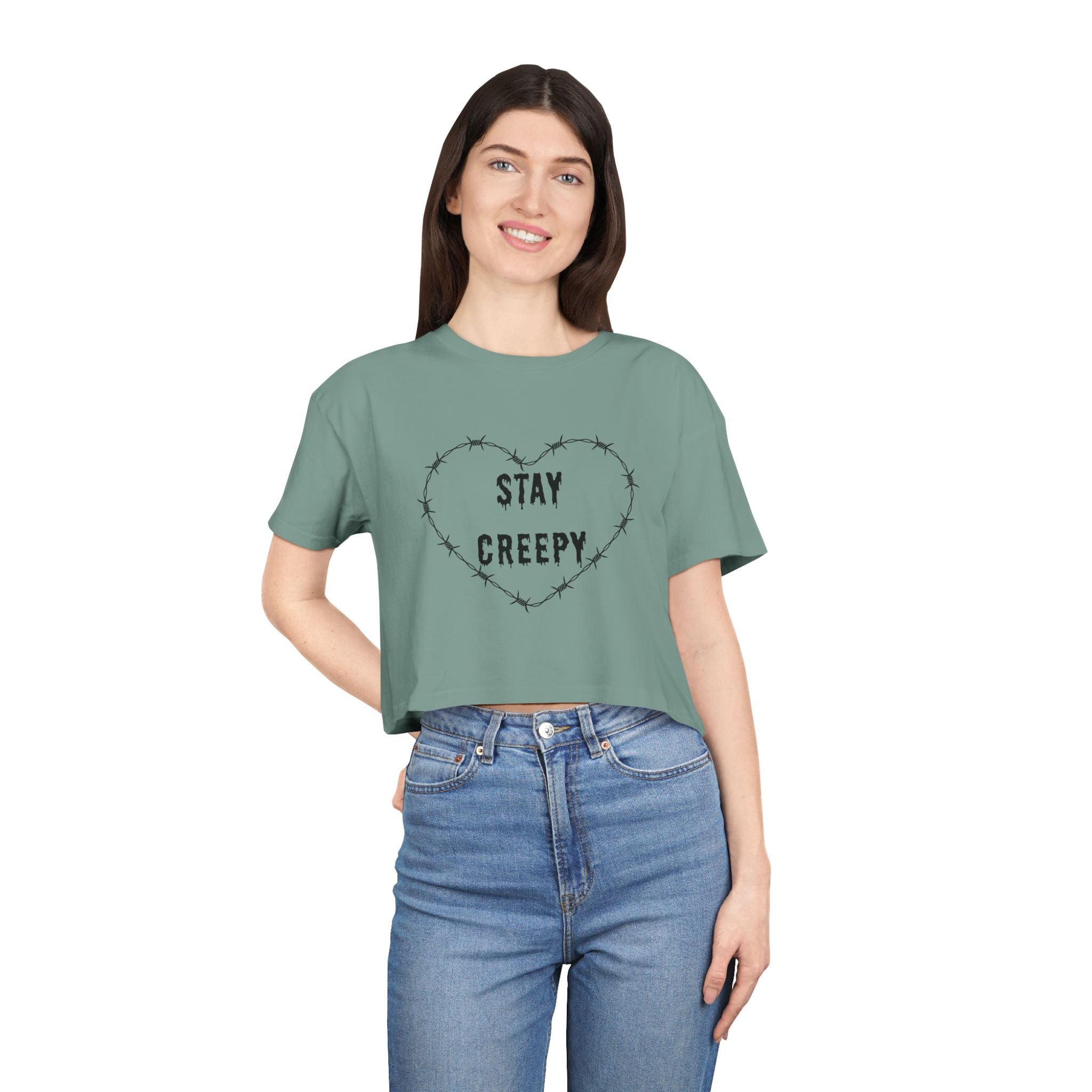 Stay Creepy Women's Crop Tee