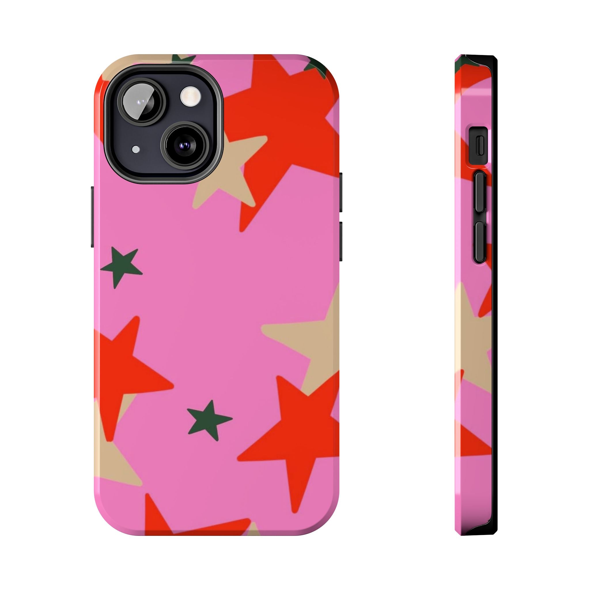 Pink Star Pattern Tough Phone Case