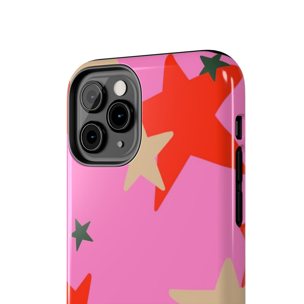 Pink Star Pattern Tough Phone Case