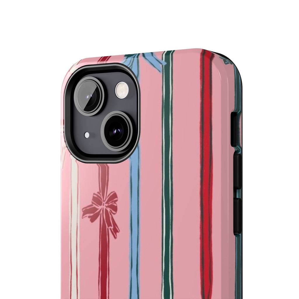 Holiday Bow Pattern Tough Phone Case