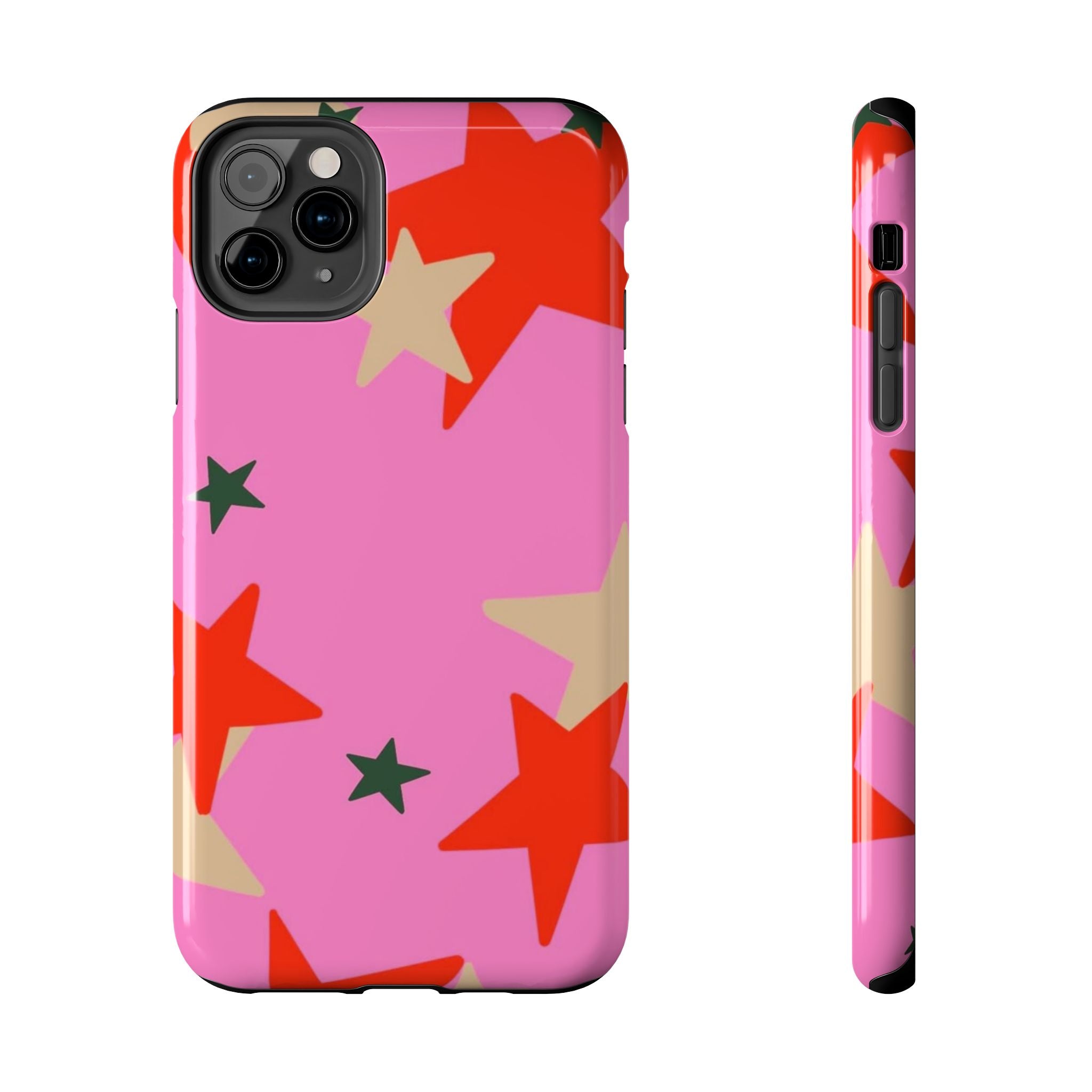 Pink Star Pattern Tough Phone Case