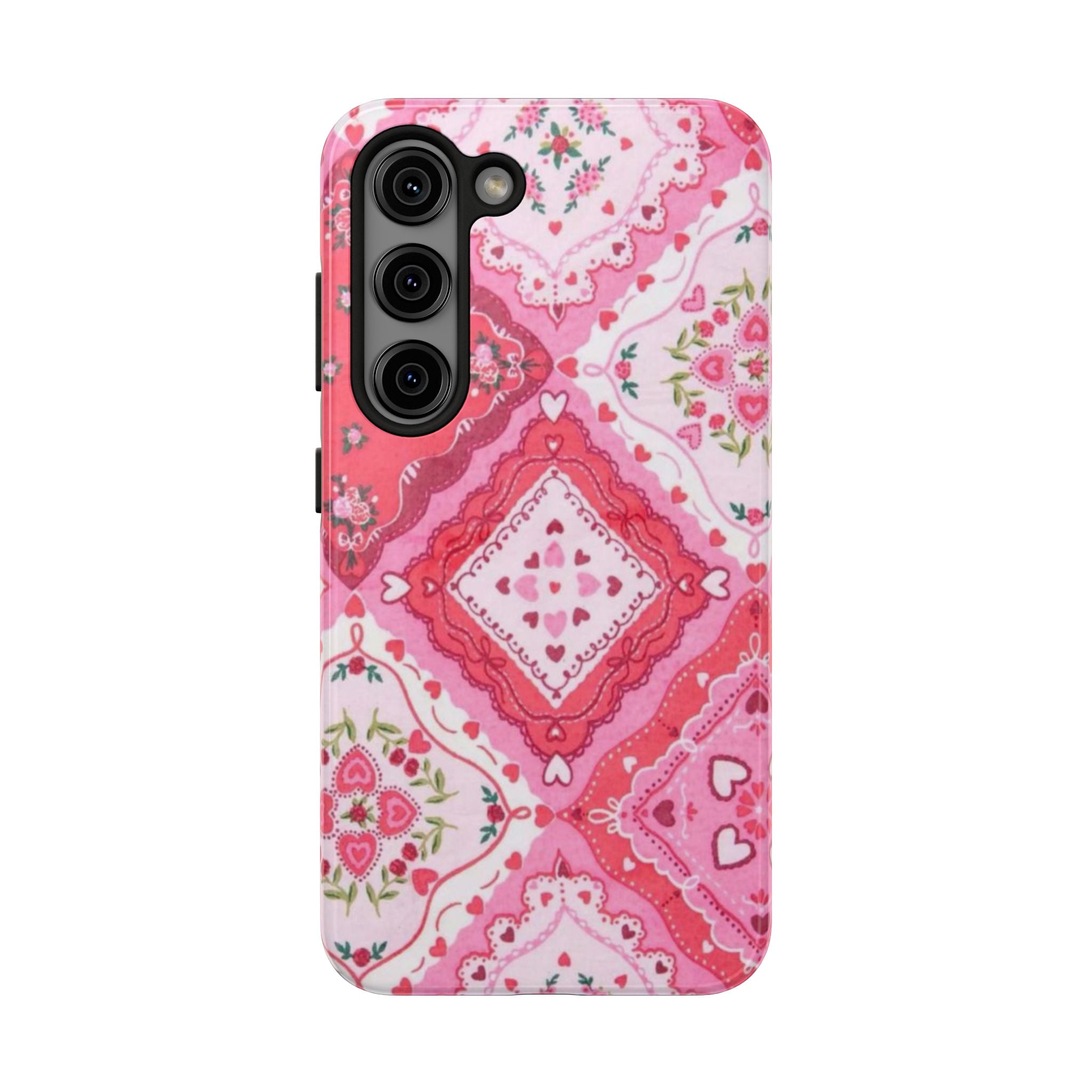 Pink Bandana Heart Tough Phone Case