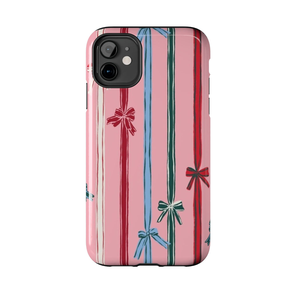Holiday Bow Pattern Tough Phone Case