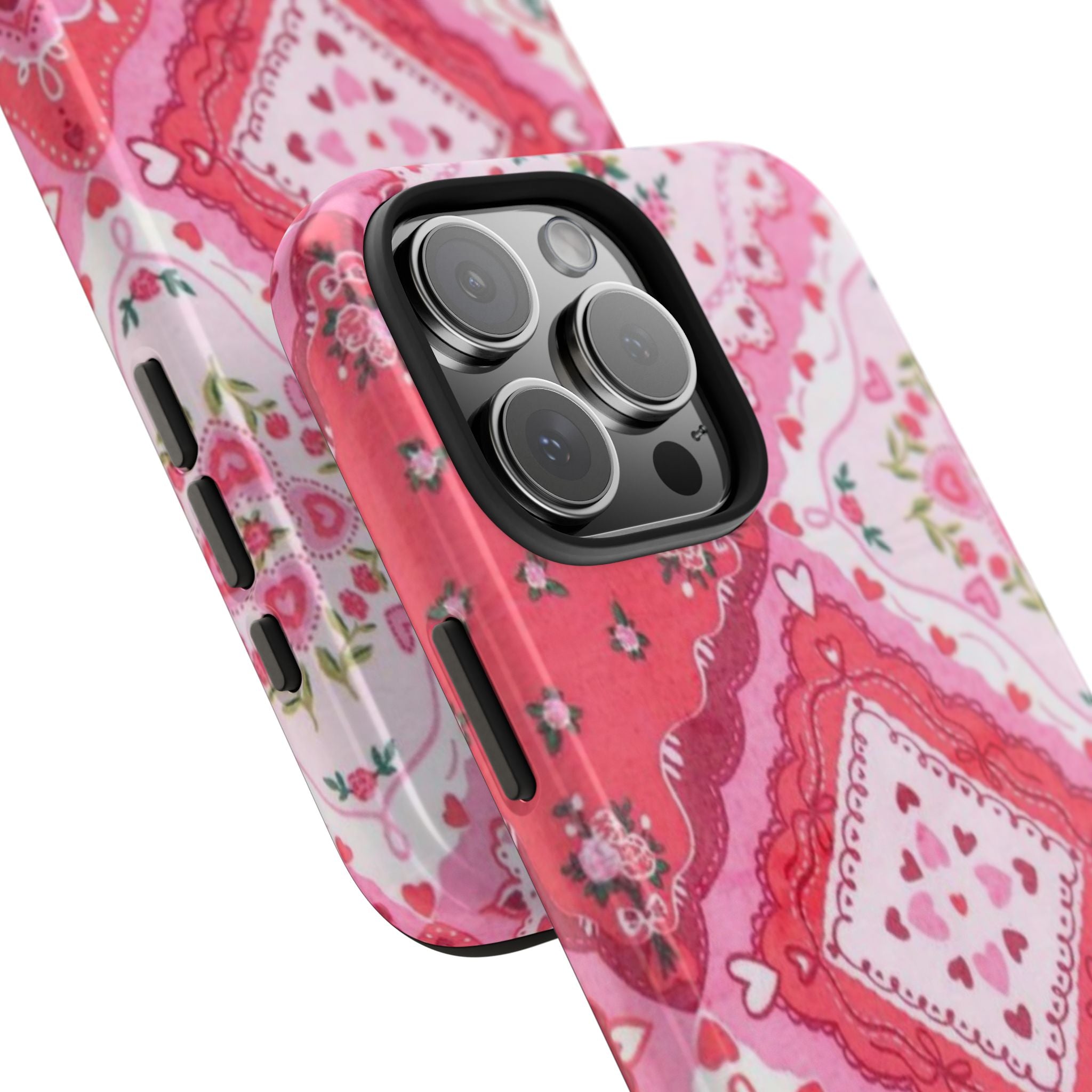 Pink Bandana Heart Tough Phone Case