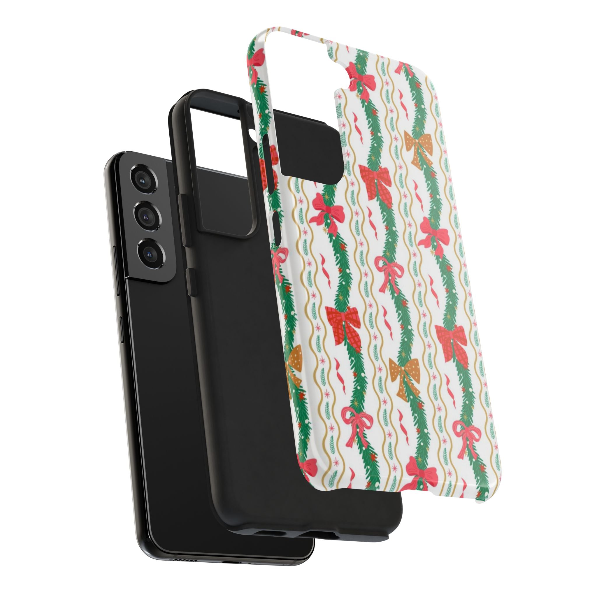 Festive Holiday Phone Cases with Cheerful Bows